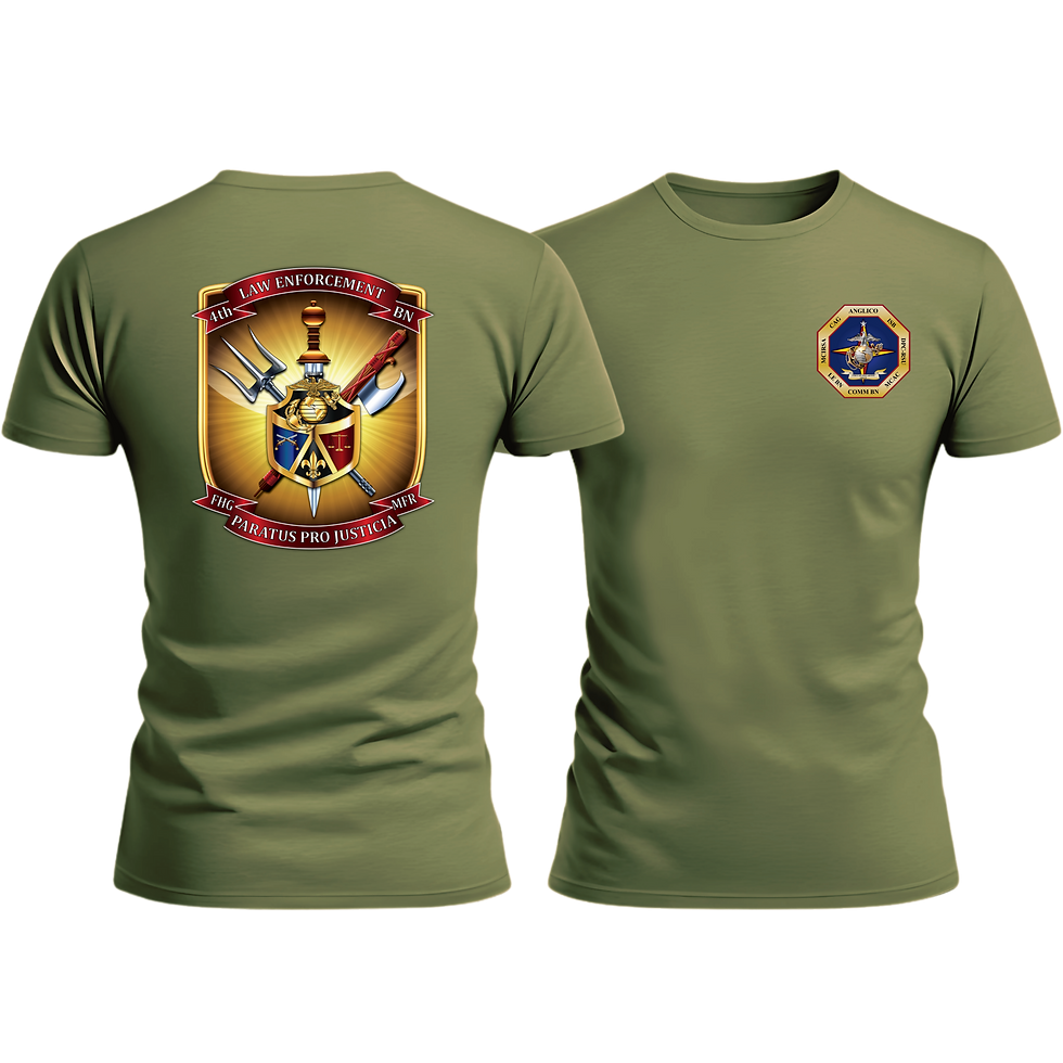Thumbnail: 4TH LEB (4th Law Enforcement Battalion), FHG, Marine Corps T-Shirt