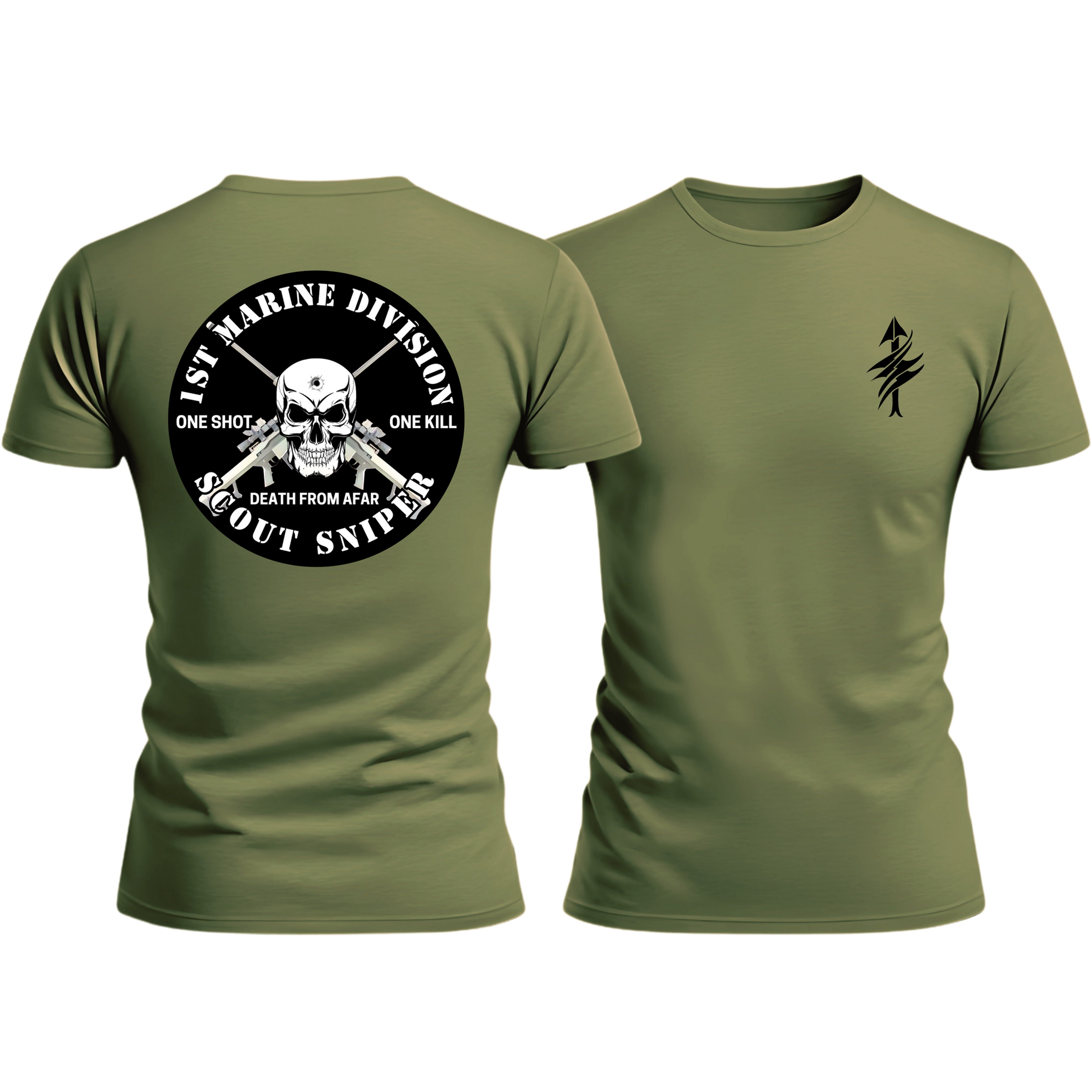 Scout Sniper Platoon (STA PLT/1st Mar Div), Scout Snipers, Marine Corps T-Shirt