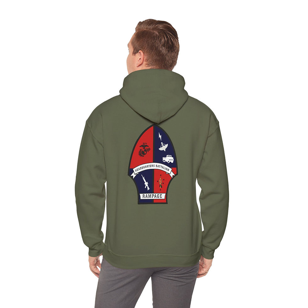 Thumbnail: 2D MAR DIV HQTRS BN (2D MARDIV HEADQUARTERS BN), 2D MAR DIV, MARINE CORPS HOODIE