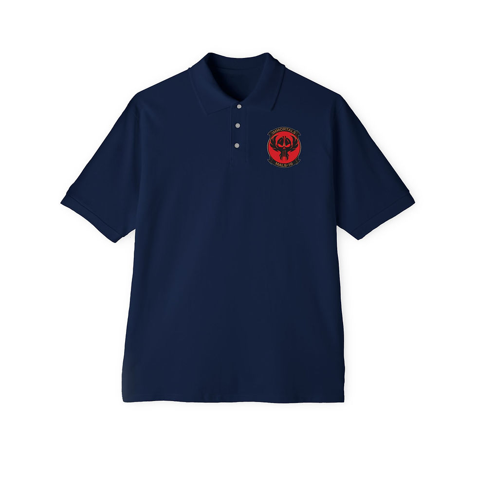 Thumbnail: MALS-16 (Marine Aviation Logistics Squadron 16), USMC, Men's Piqué Polo