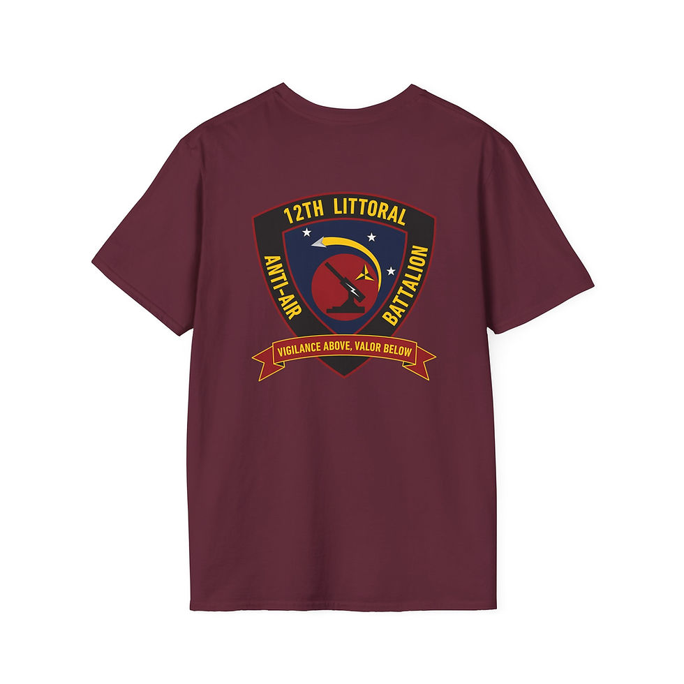 Thumbnail: 12TH LAAB (12th Littoral Anti-Air Battalion), 3D MAR DIV, Marine Corps T-Shirt 