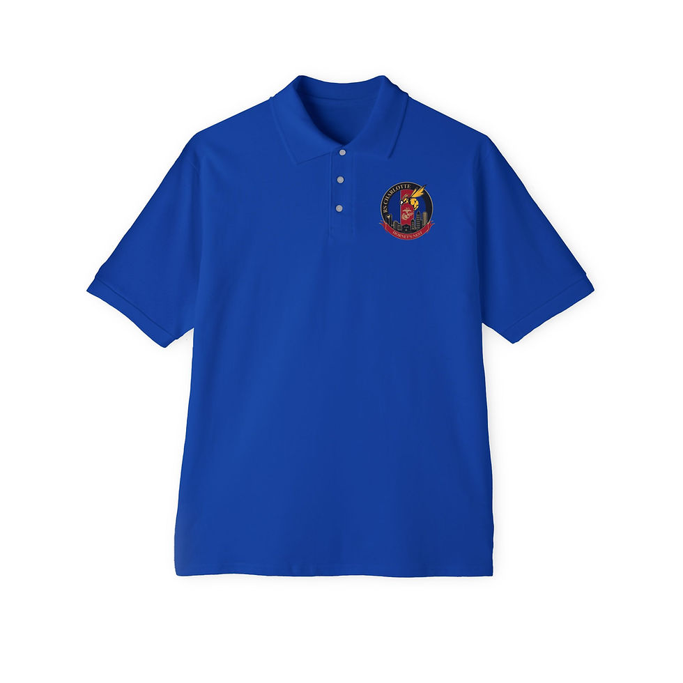 Thumbnail: RS CHARLOTTE (Recruiting Station Charlotte), USMC, Men's Piqué Polo