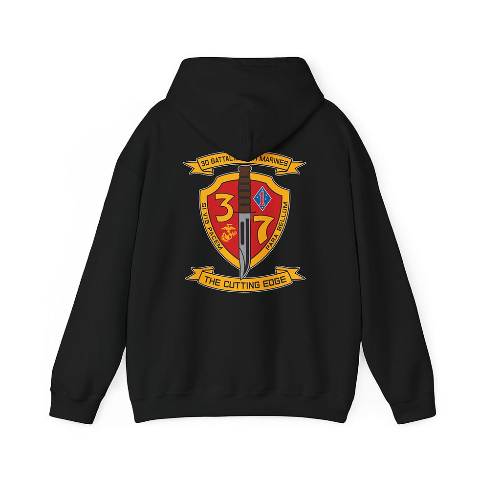 Thumbnail: 3/7 (3d Battalion 7th Marines/3d Bn 7th Mar), 1ST MAR DIV, Marine Corps Hoodie