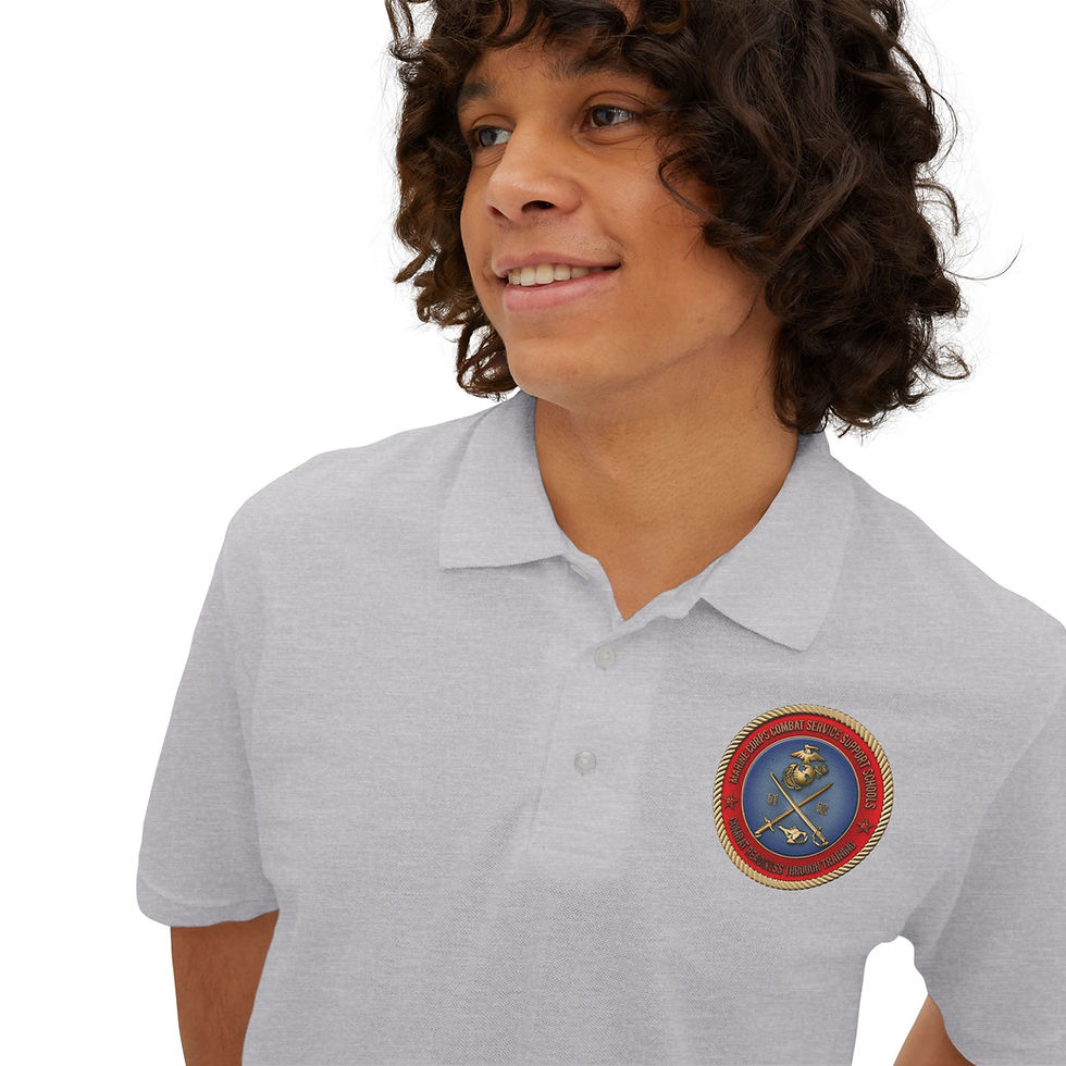 Thumbnail: MCCSSS (Marine Corps Combat Service Support Schools), USMC, Men's Piqué Polo
