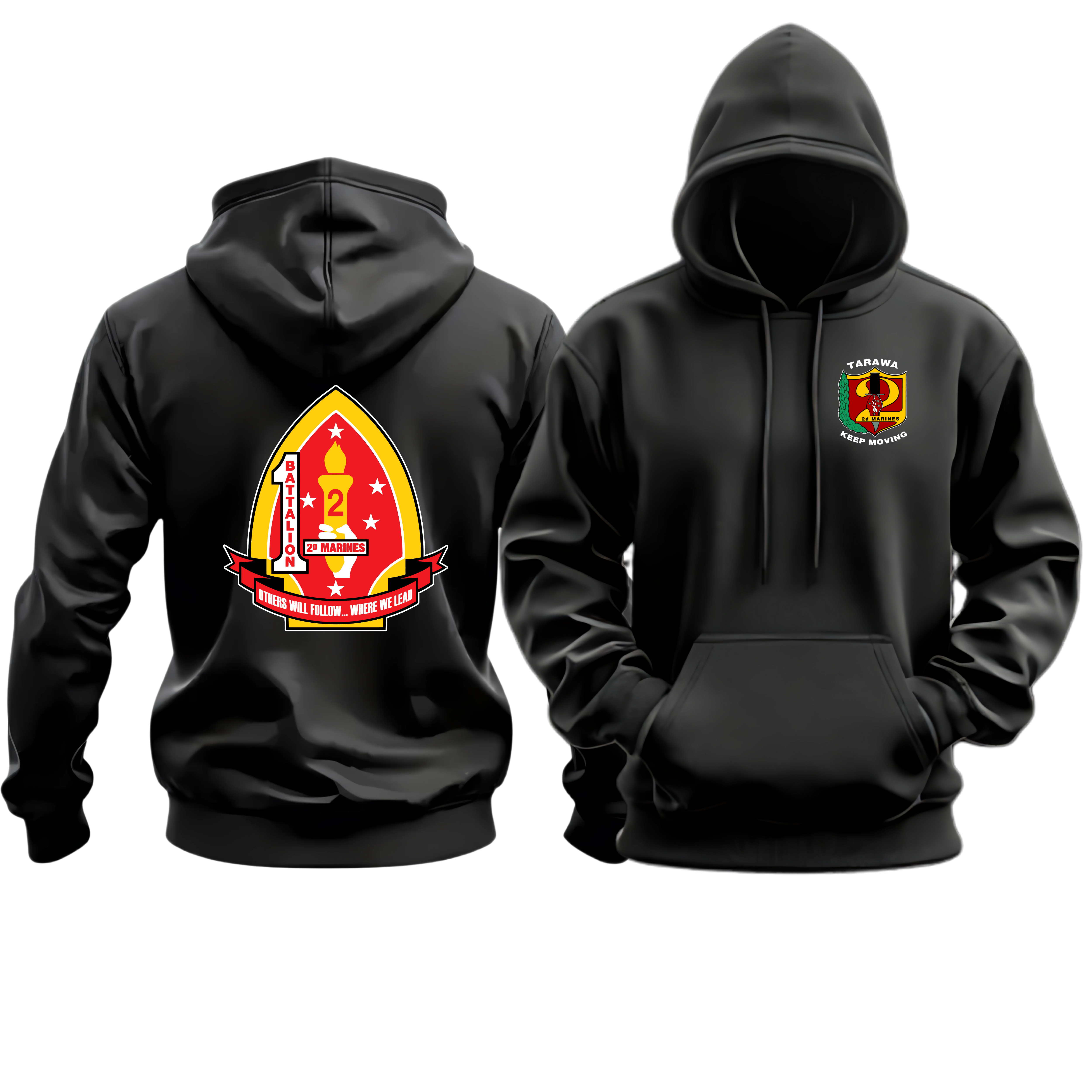 1/2 (1st Battalion 2d Marines/1st Bn 2d Mar), 2D MAR REG, Marine Corps Hoodie