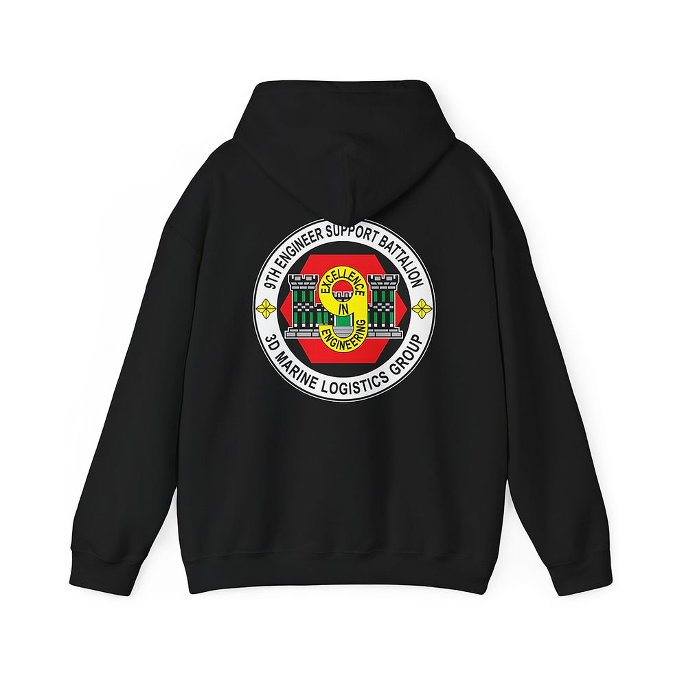 Thumbnail: 9TH ESB (9TH ENGINEER SUPPORT BATTALION), III MEF, MARINE CORPS HOODIE