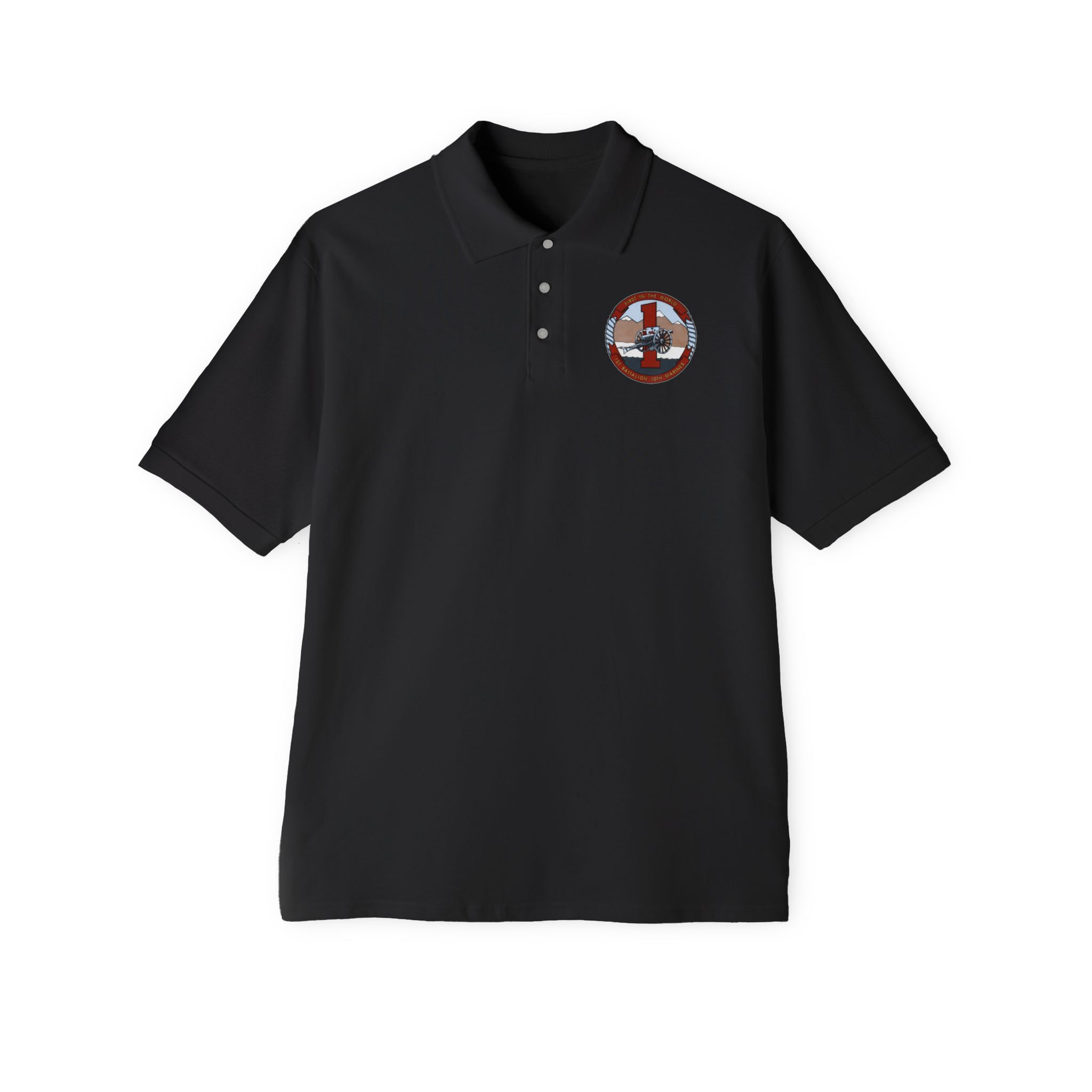 1/10 (1st Battalion 10th Marines/1st Bn 10th Mar), USMC, Men's Piqué Polo