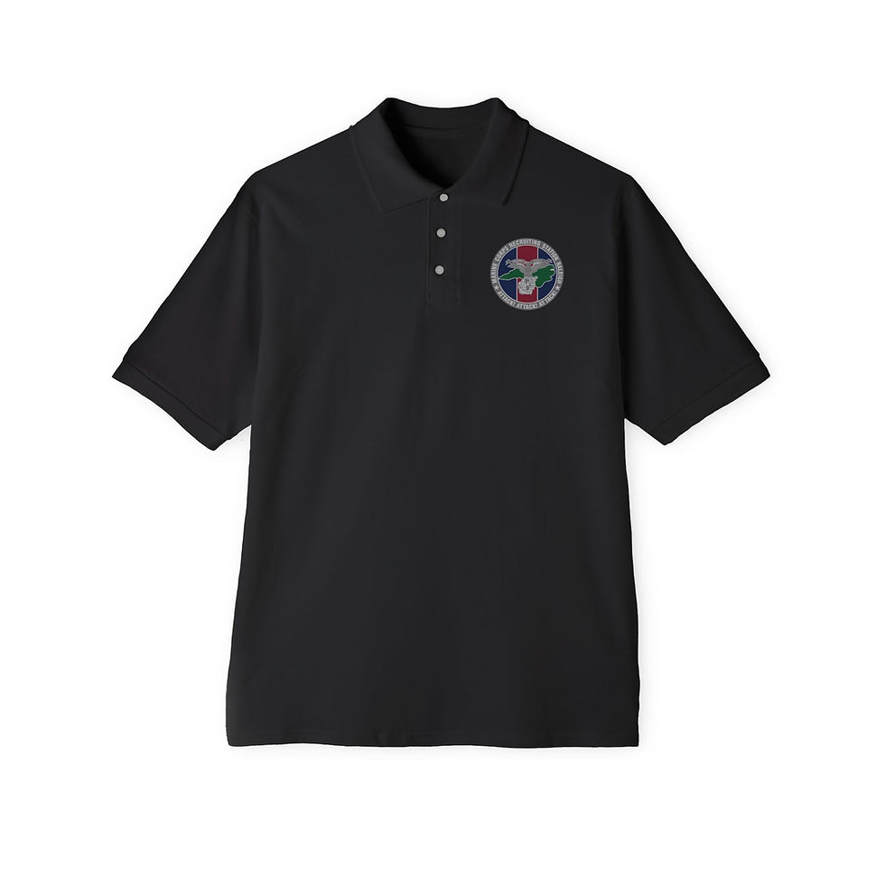 Thumbnail: RS RALEIGH (Recruiting Station Raleigh), USMC, Men's Piqué Polo