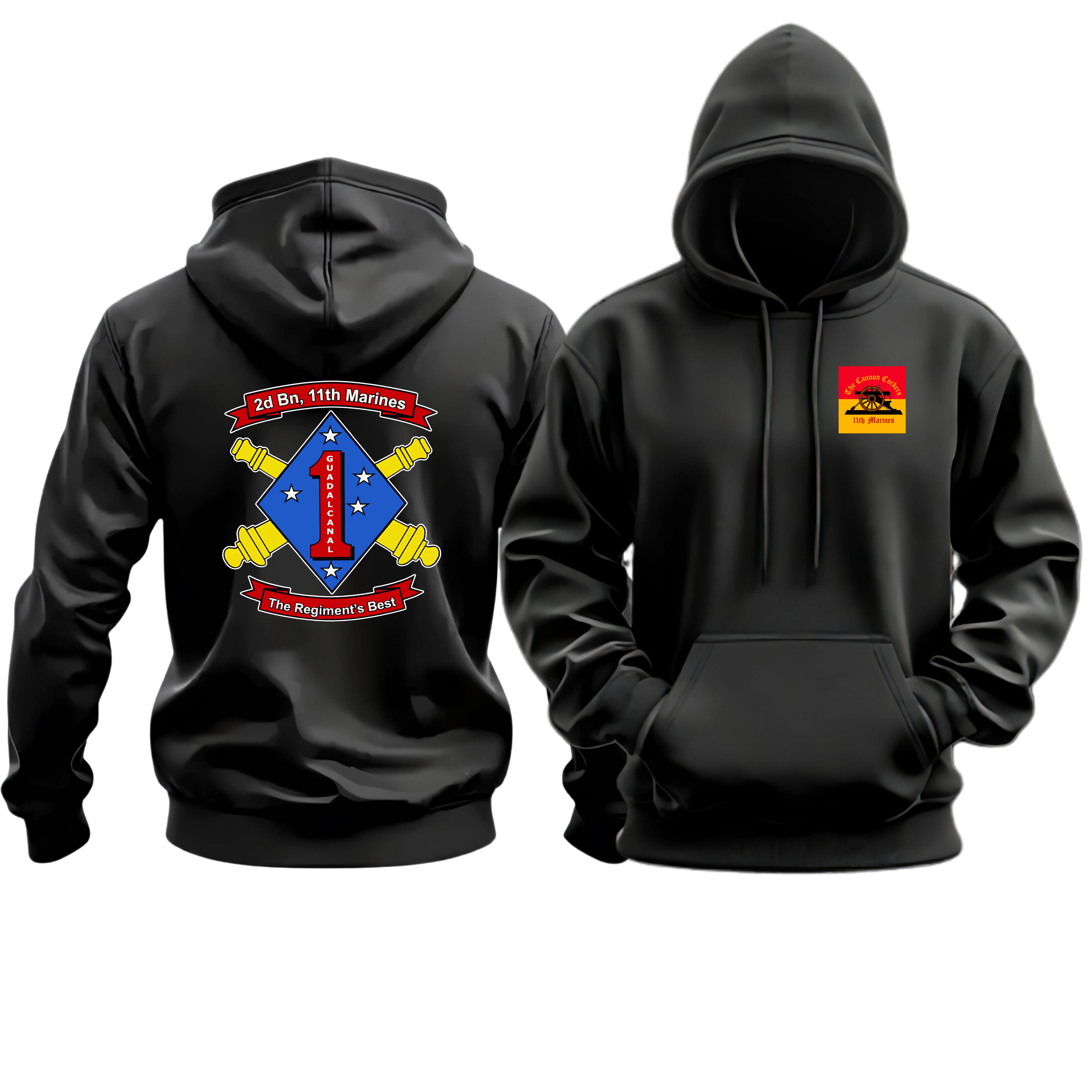 2/11 (2D BATTALION 11TH MAR/2D BN 11TH MAR), 11TH MAR REG, MARINE CORPS HOODIE