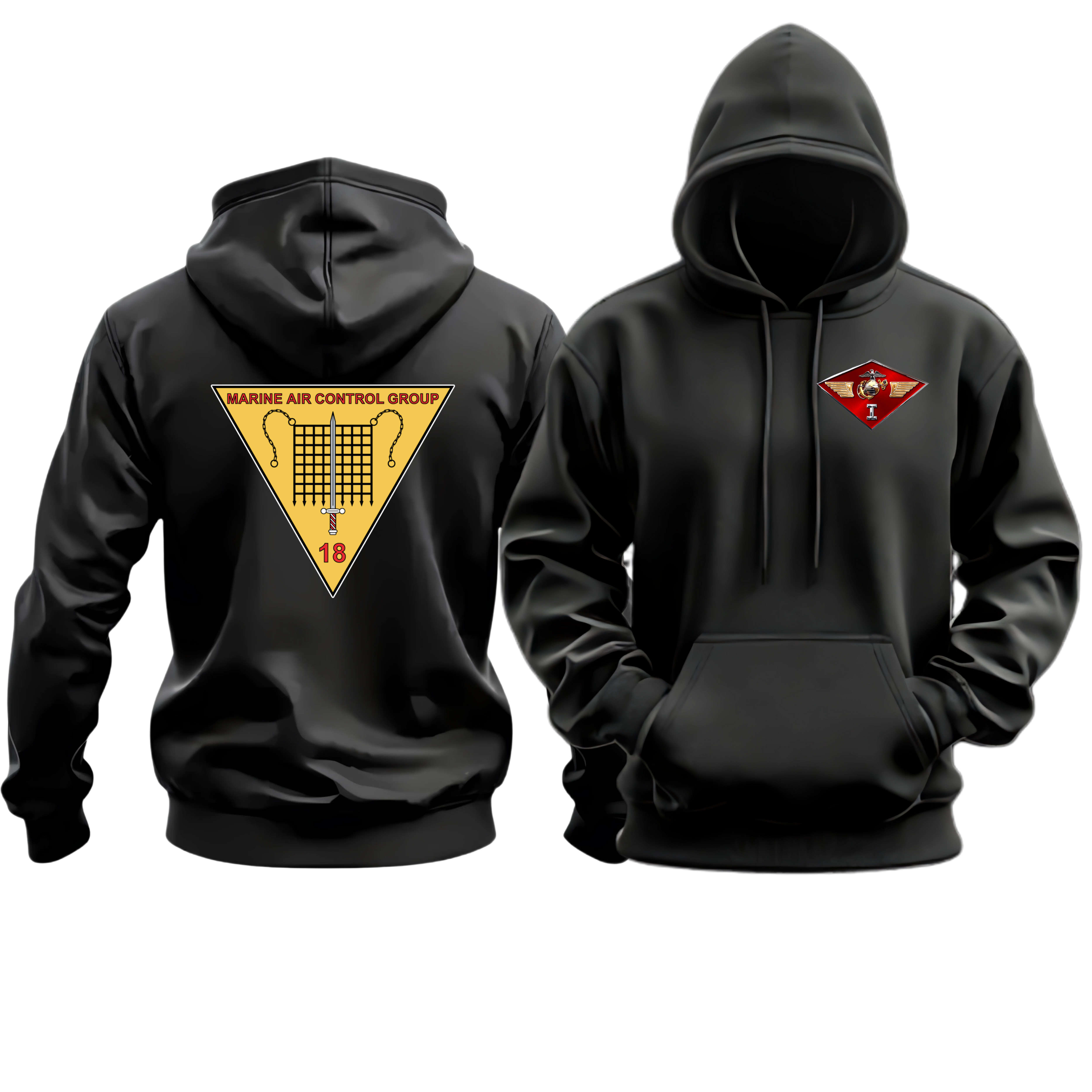 MACG-18 (MARINE AIR CONTROL GROUP 18), 1ST MAW, MARINE CORPS HOODIE