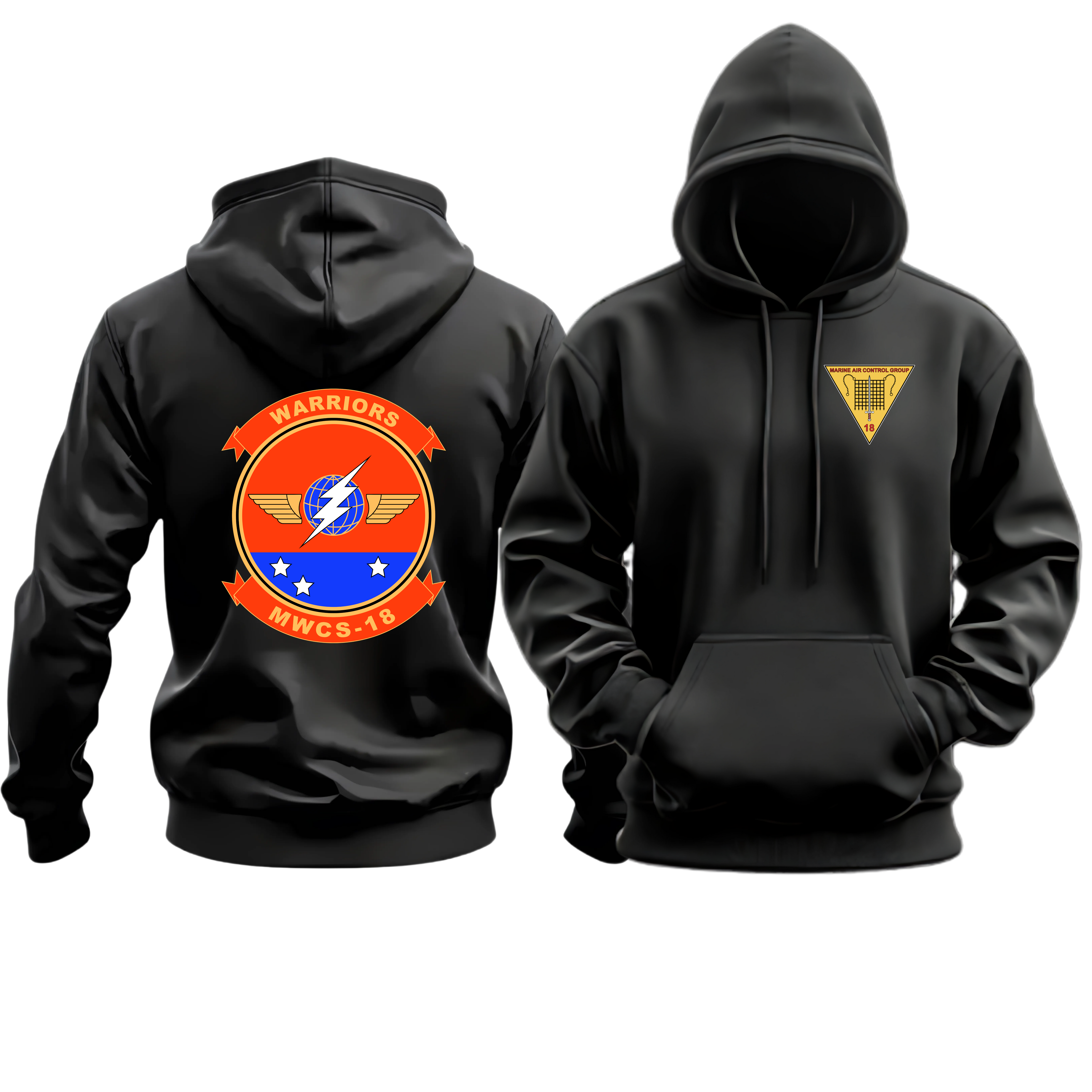 MWCS-18 (MARINE WING COMMUNICATIONS SQUADRON 18), MACG-18, MARINE CORPS HOODIE