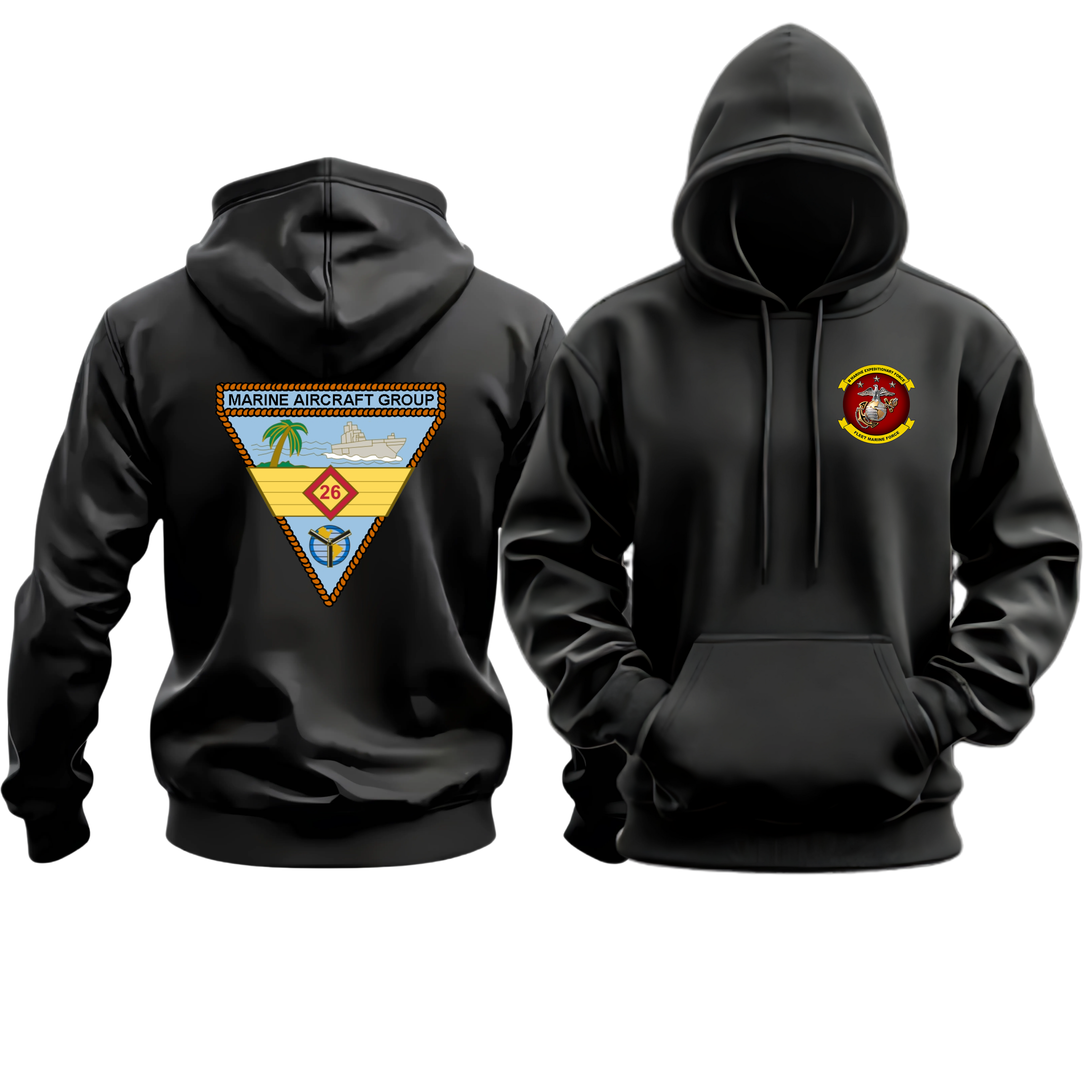 MAG-26 (MARINE AIRCRAFT GROUP 26), II MEF, MARINE CORPS HOODIE