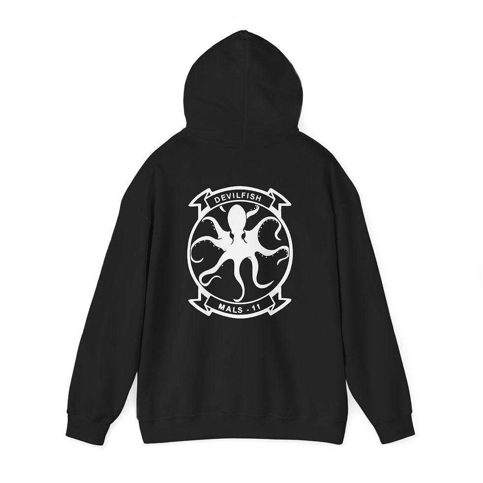 Thumbnail: MALS-11 (MARINE AVIATION LOGISTICS SQUADRON 11), 3RD MAW, MARINE CORPS HOODIE