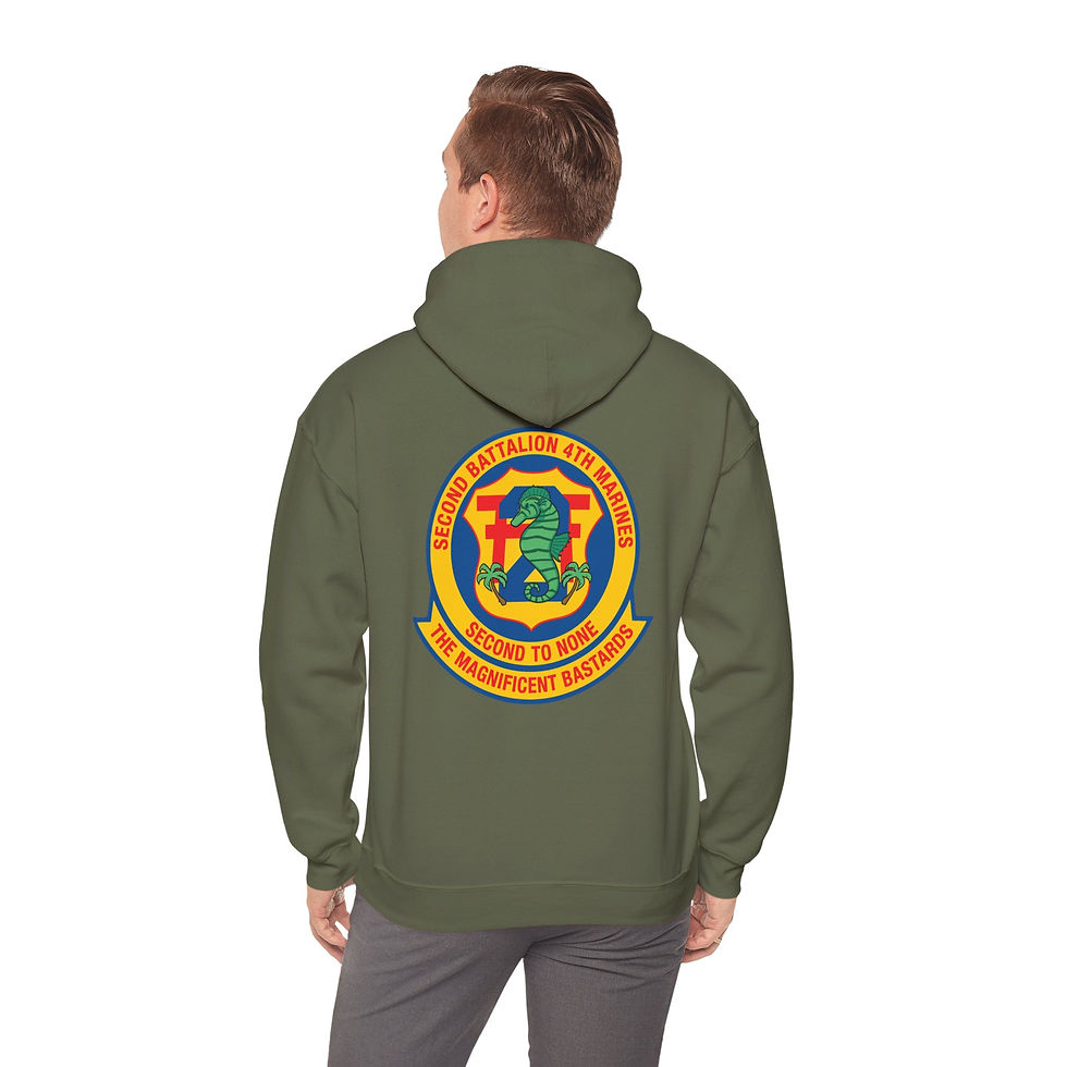 Thumbnail: 2/4 (2d Battalion 4th Marines/2d Bn 4th Mar), 1ST MAR DIV, Marine Corps Hoodie