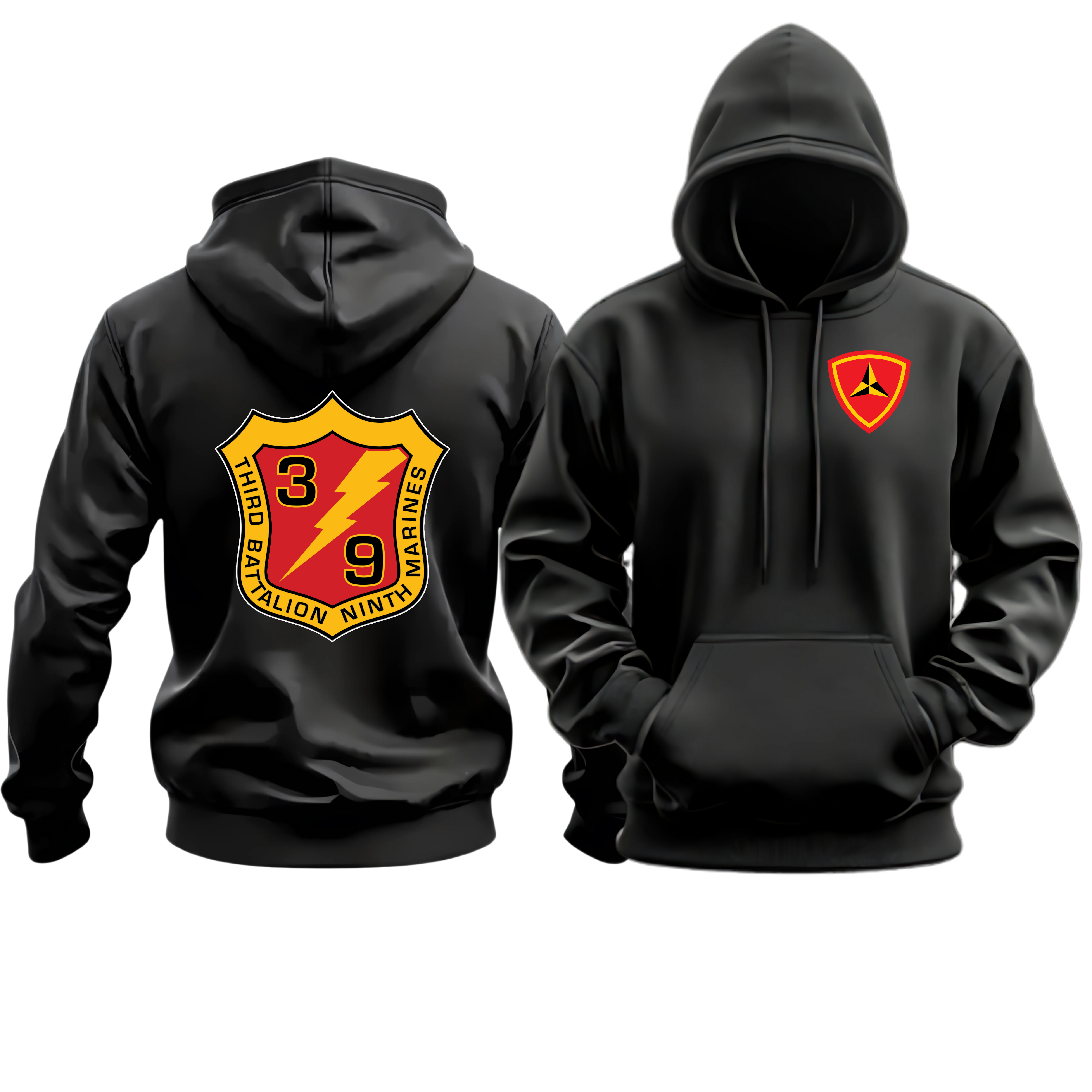 3/9 (3d Battalion 9th Marines/3d Bn 9th Mar), 3D MAR DIV, Marine Corps Hoodie