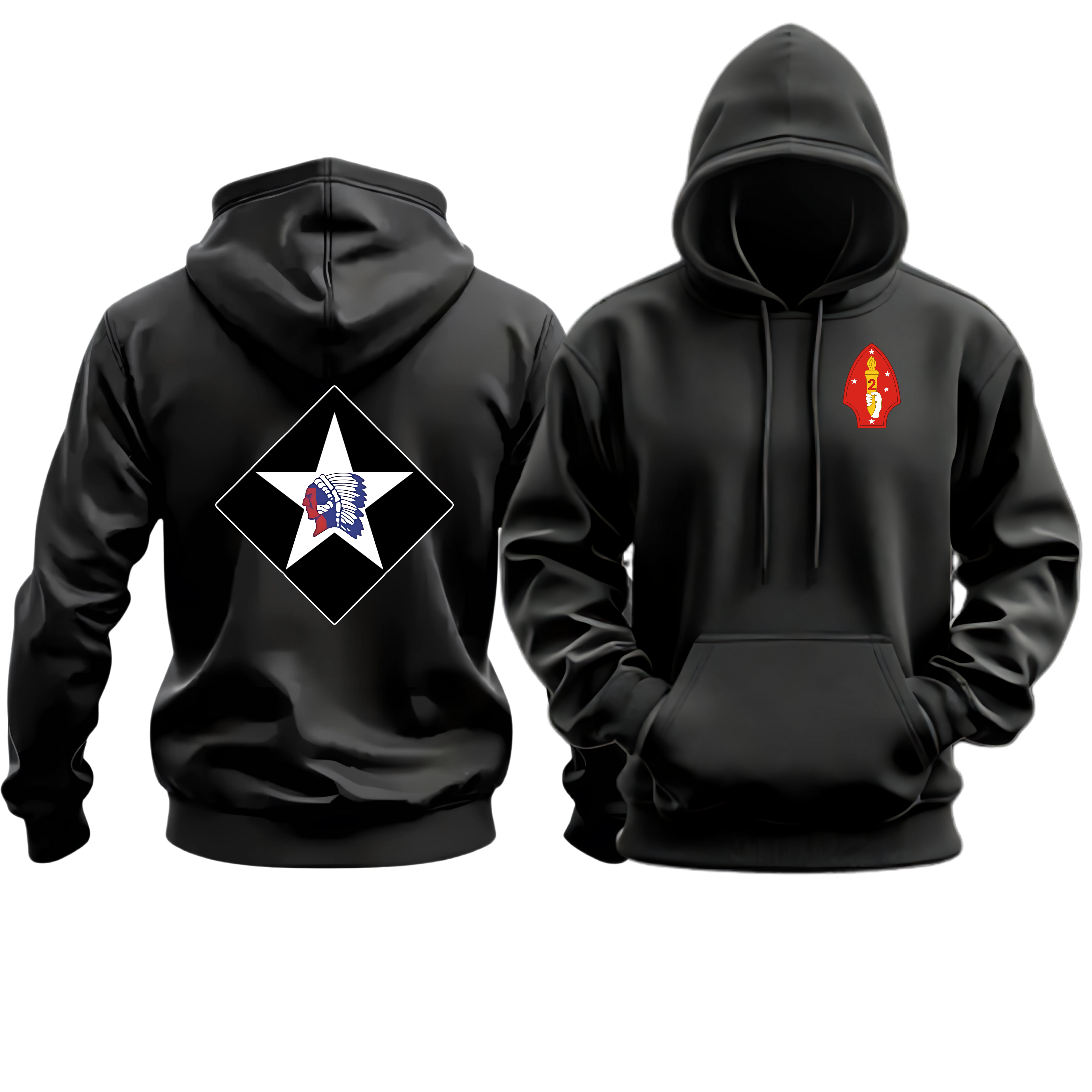 6TH MAR REG (6TH MARINES THROWBACK), 2D MAR DIV, MARINE CORPS HOODIE