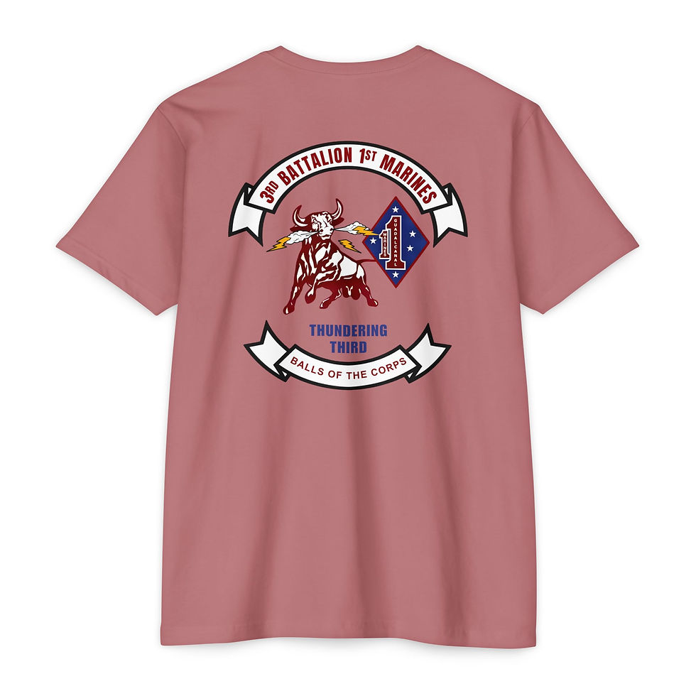 Thumbnail: 3/1 (3d Battalion 1st Marines "Balls of..."), 1st Mar Div, Marine Corps T-Shirt