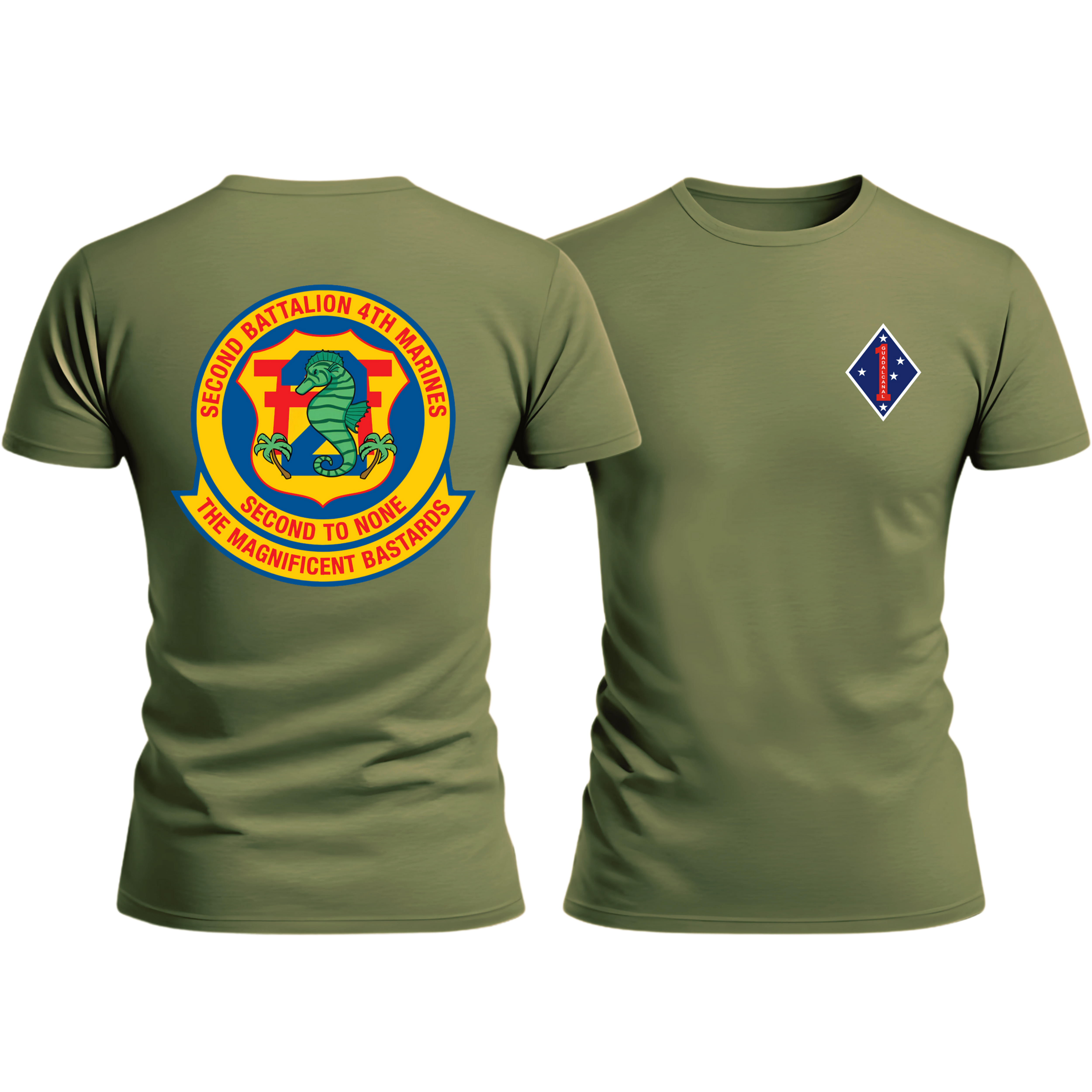 2/4, 1st Mar Div, Marine Corps T-Shirt