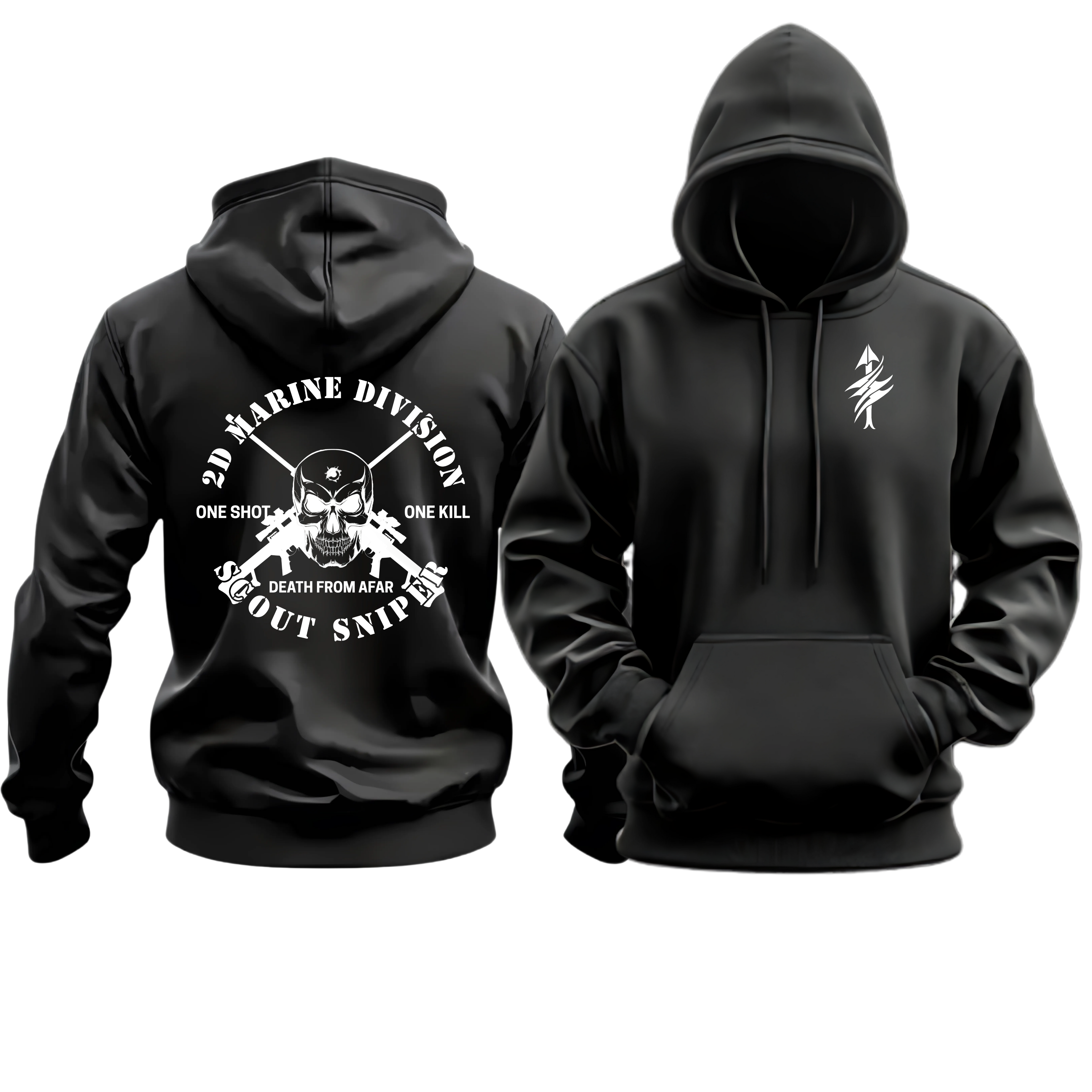 Scout Sniper Platoon (STA PLT/2D Mar Div), Scout Snipers, Marine Corps Hoodie