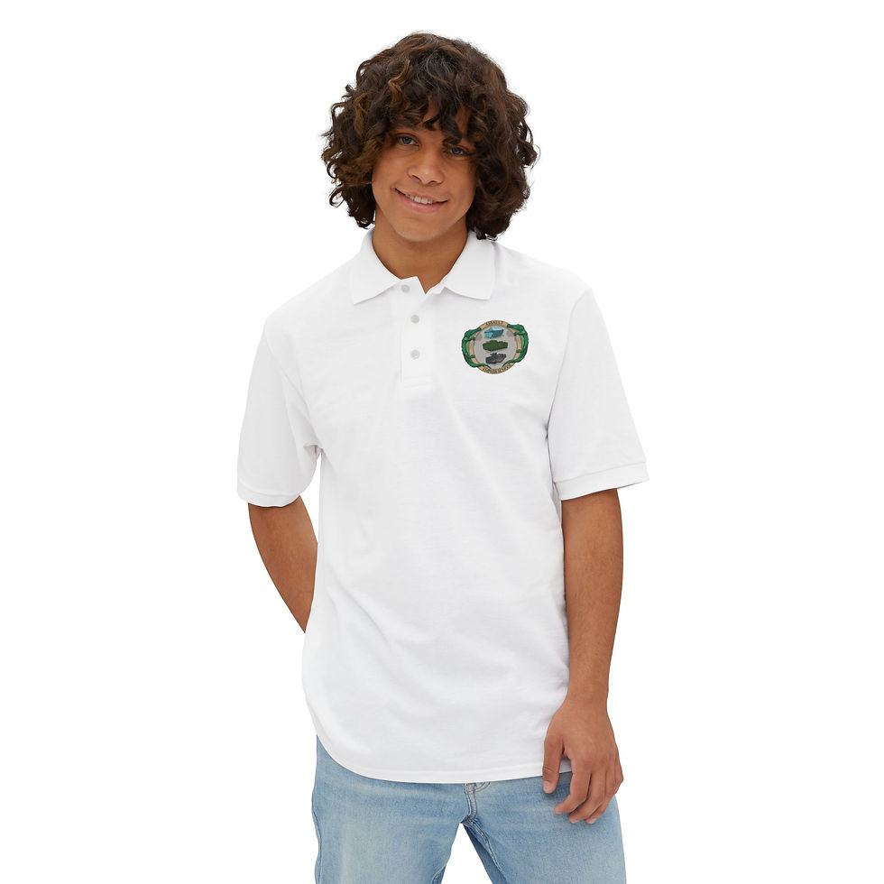 Thumbnail: AA SCHOOL (Assault Amphibian School Alt), USMC, Men's Piqué Polo