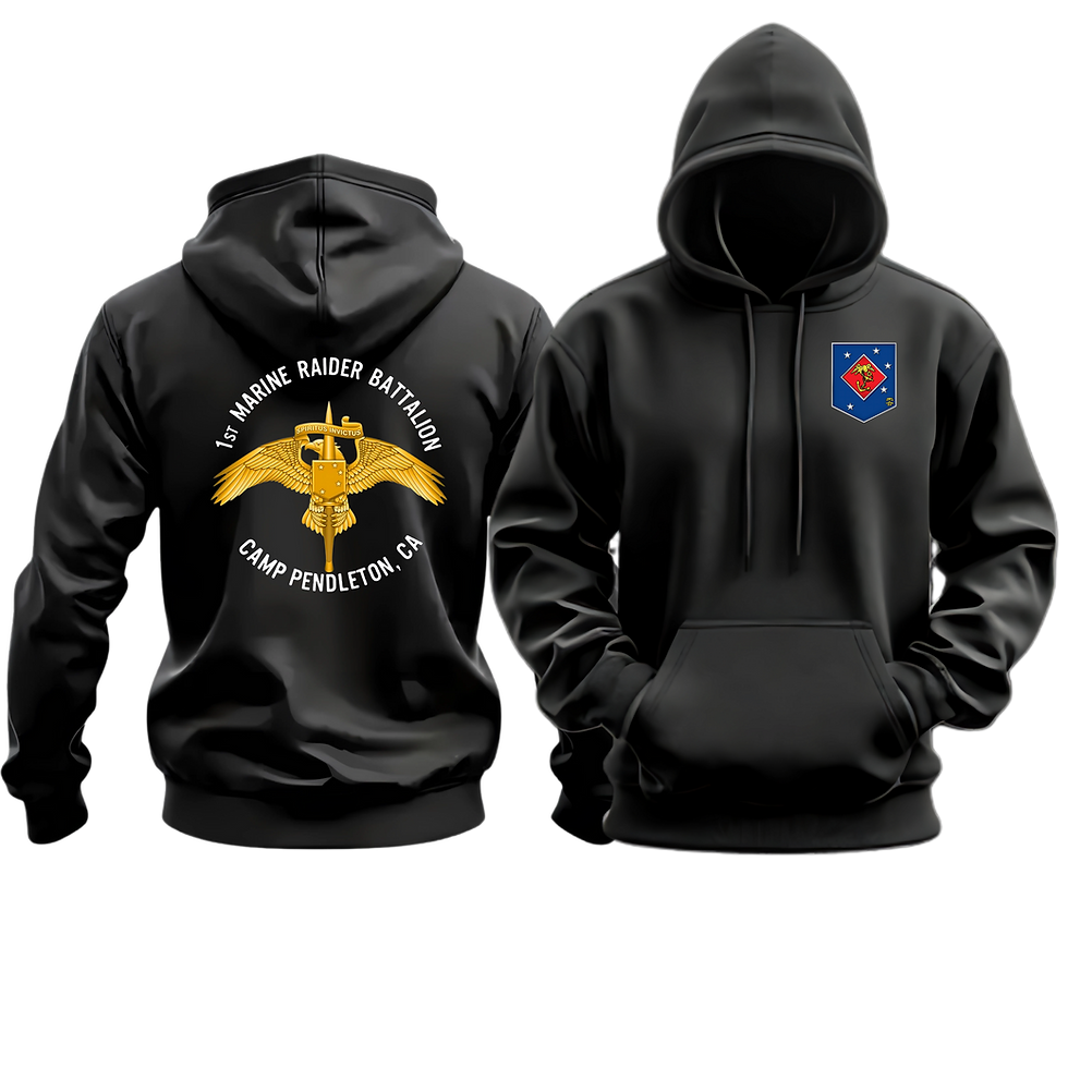 Thumbnail: 1ST MRB (1st Marine Raider Battalion), MRR (MARSOC), Marine Corps Hoodie