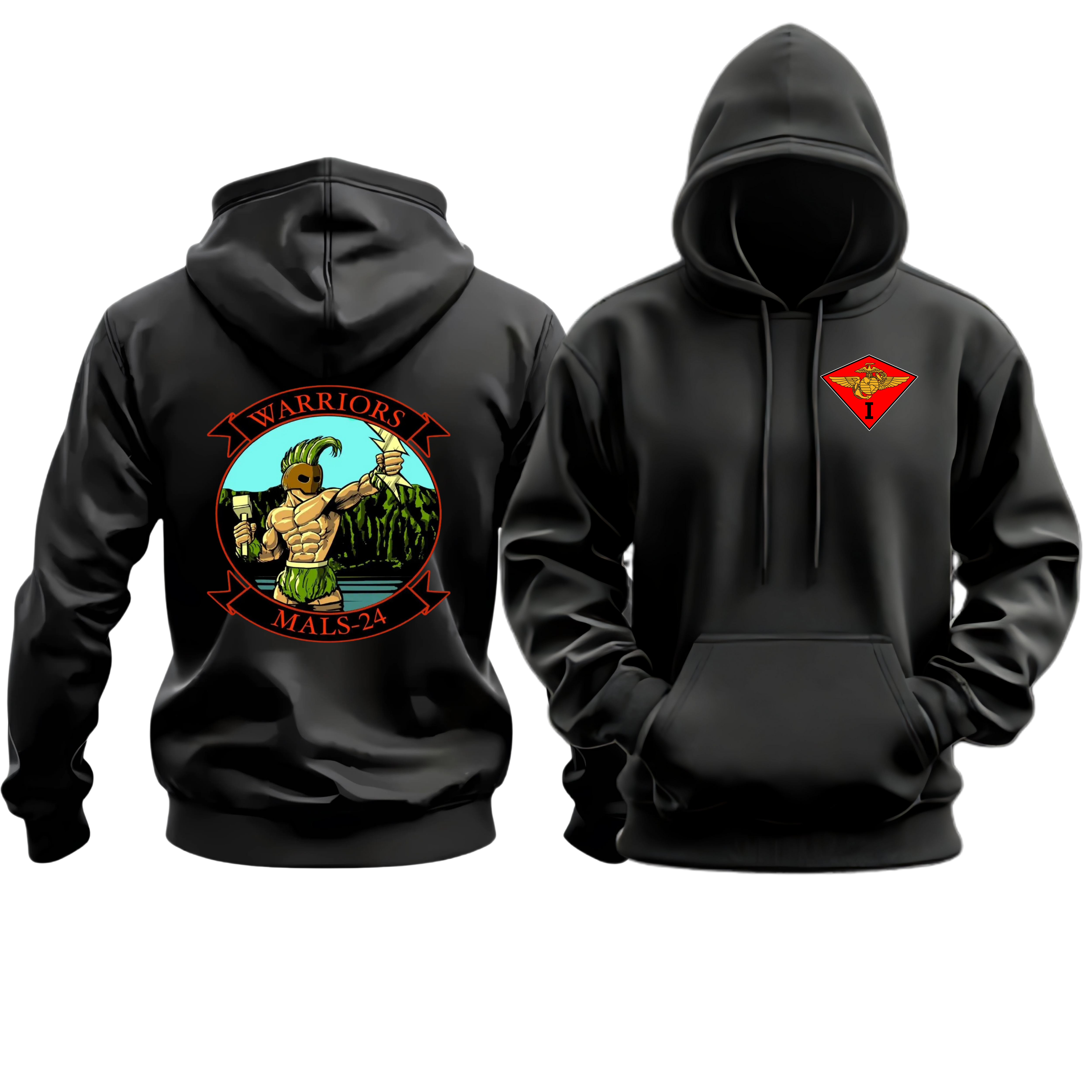 MALS-24 (Marine Aviation Logistics Squadron 24), 1ST MAW, Marine Corps Hoodie