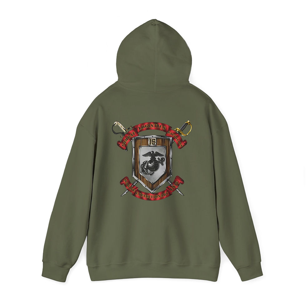 Thumbnail: CLB-15 (COMBAT LOGISTICS BATTALION 15), 1ST MLG, MARINE CORPS HOODIE