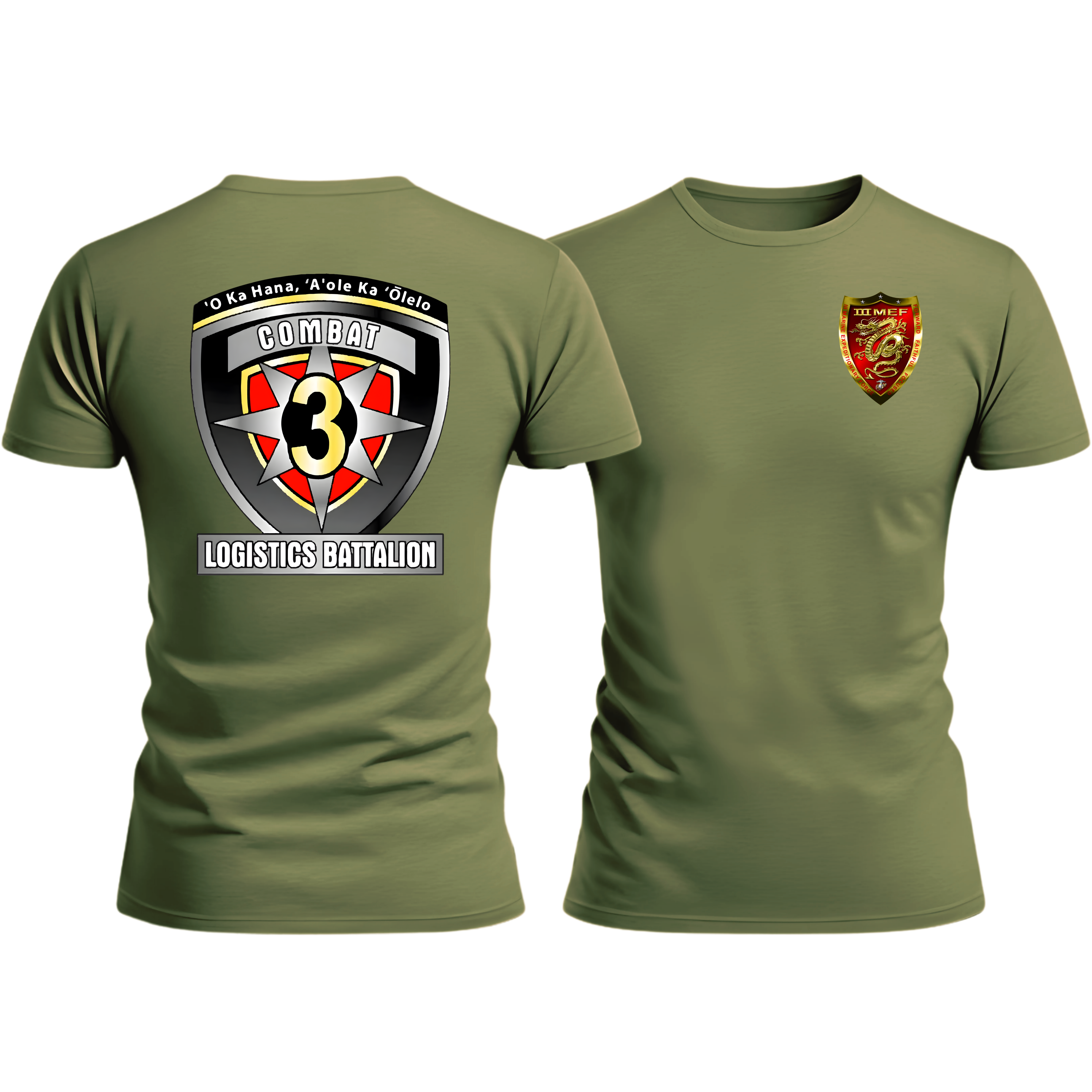 CLB-3 (Combat Logistics Battalion 3), III MEF, Marine Corps T-Shirt 