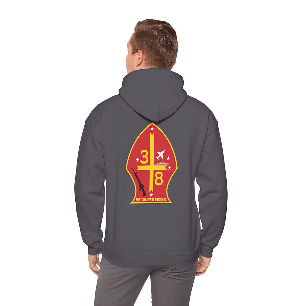 Thumbnail: 3/8 (3D BATTALION 8TH MARINES/3D BN 8TH MAR), 8TH MAR REG, MARINE CORPS HOODIE