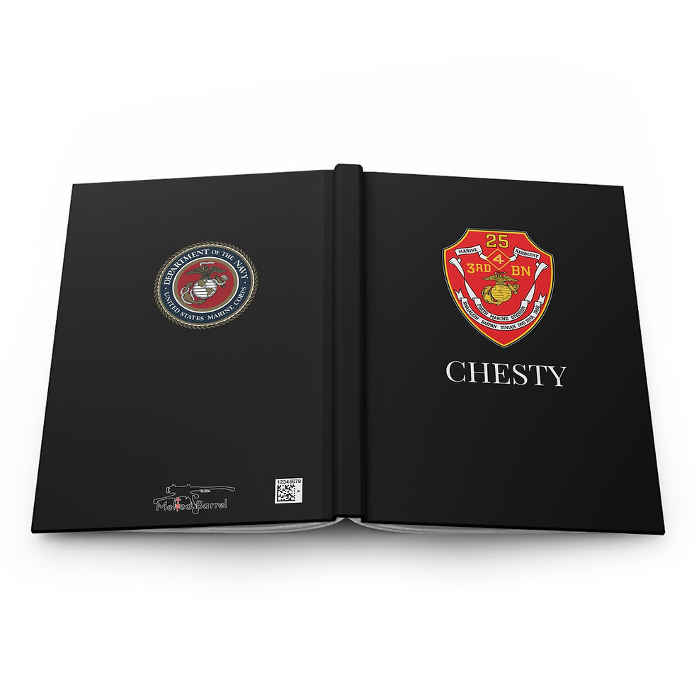 Thumbnail: 3/25 (3d Battalion 25th Marines) Personalizable Hardcover Journal Matte