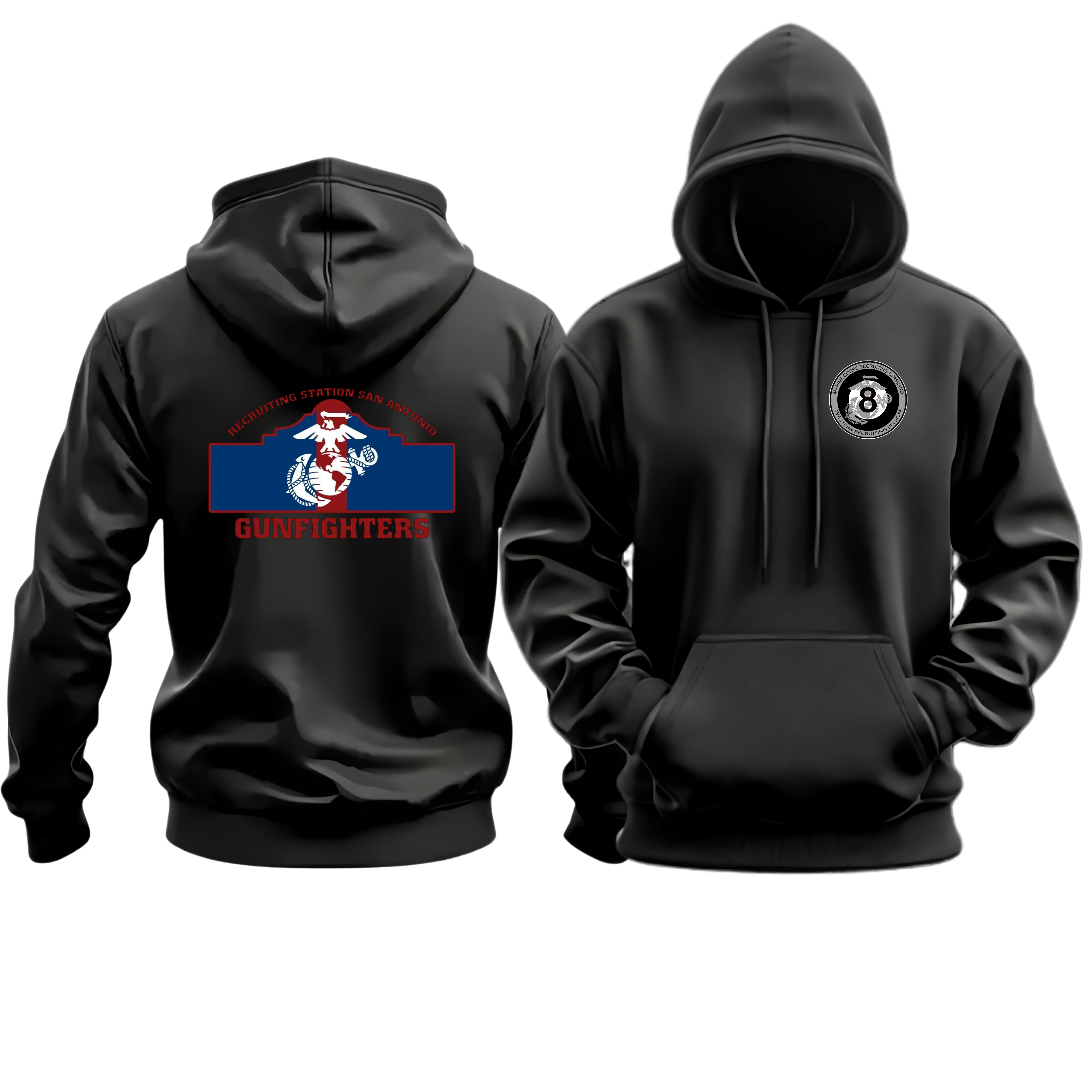 RS SAN ANTONIO (Recruiting Station San Antonio, TX) 8TH MCD, Marine Corps Hoodie