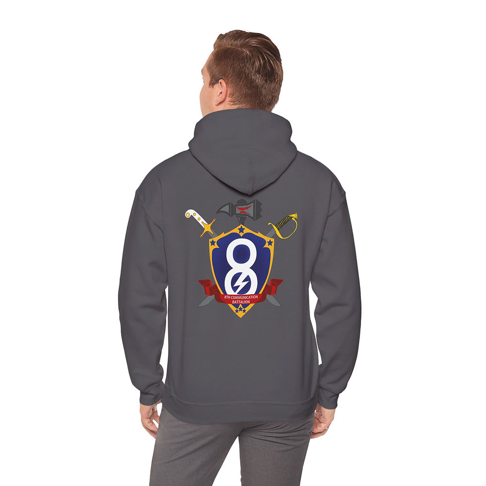 Thumbnail: 8TH COMM BN (8TH COMMUNICATION BATTALION), II MEF, MARINE CORPS HOODIE