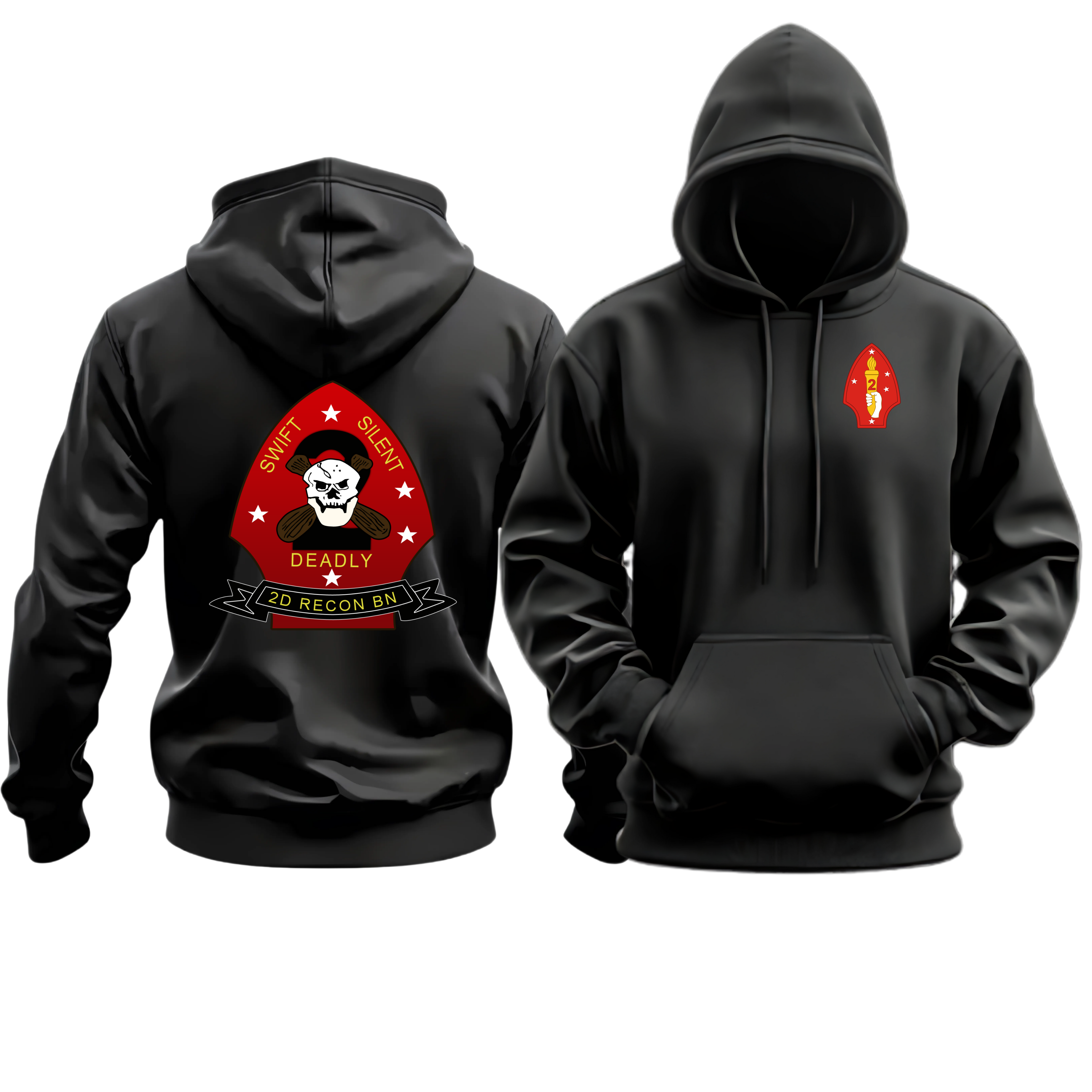 2D RECON BN (2D RECONNAISSANCE BATTALION), 2D MAR DIV, MARINE CORPS HOODIE