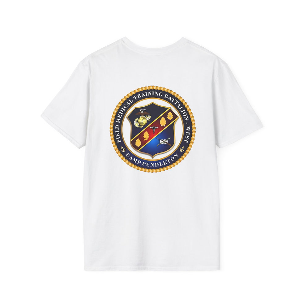 Thumbnail: FMTB-W (Field Medical Training Battalion West), TRNG COM, Marine Corps T-Shirt 