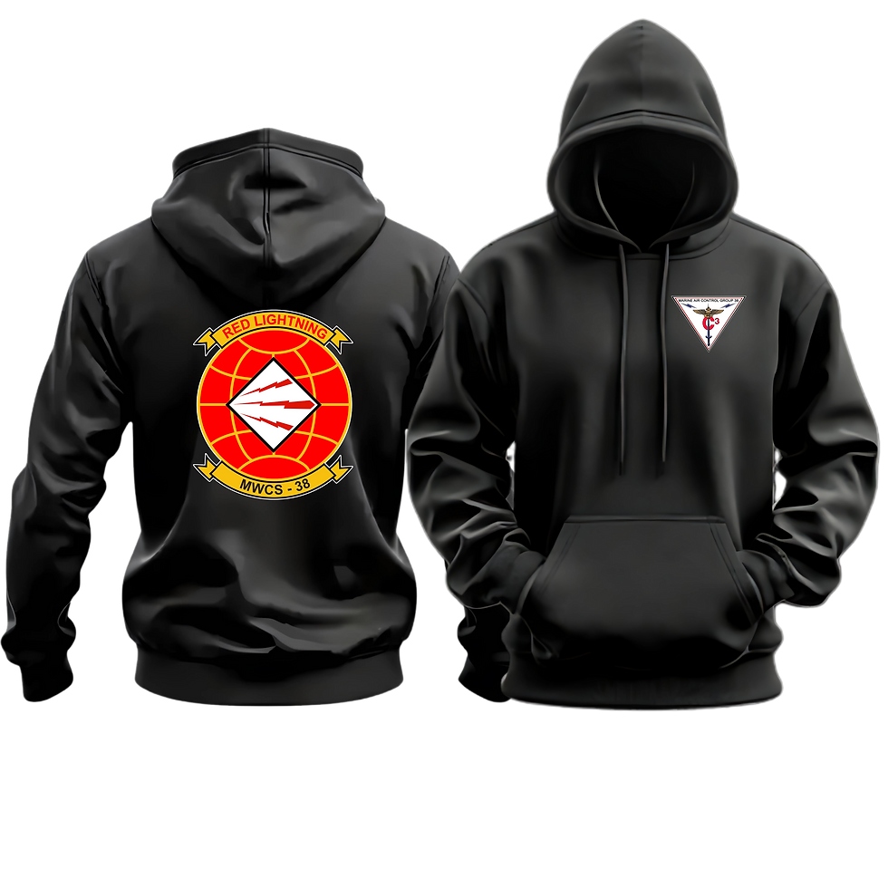 MWCS-38 (MARINE WING COMMUNICATIONS SQUADRON 38), MACG-38, MARINE CORPS HOODIE