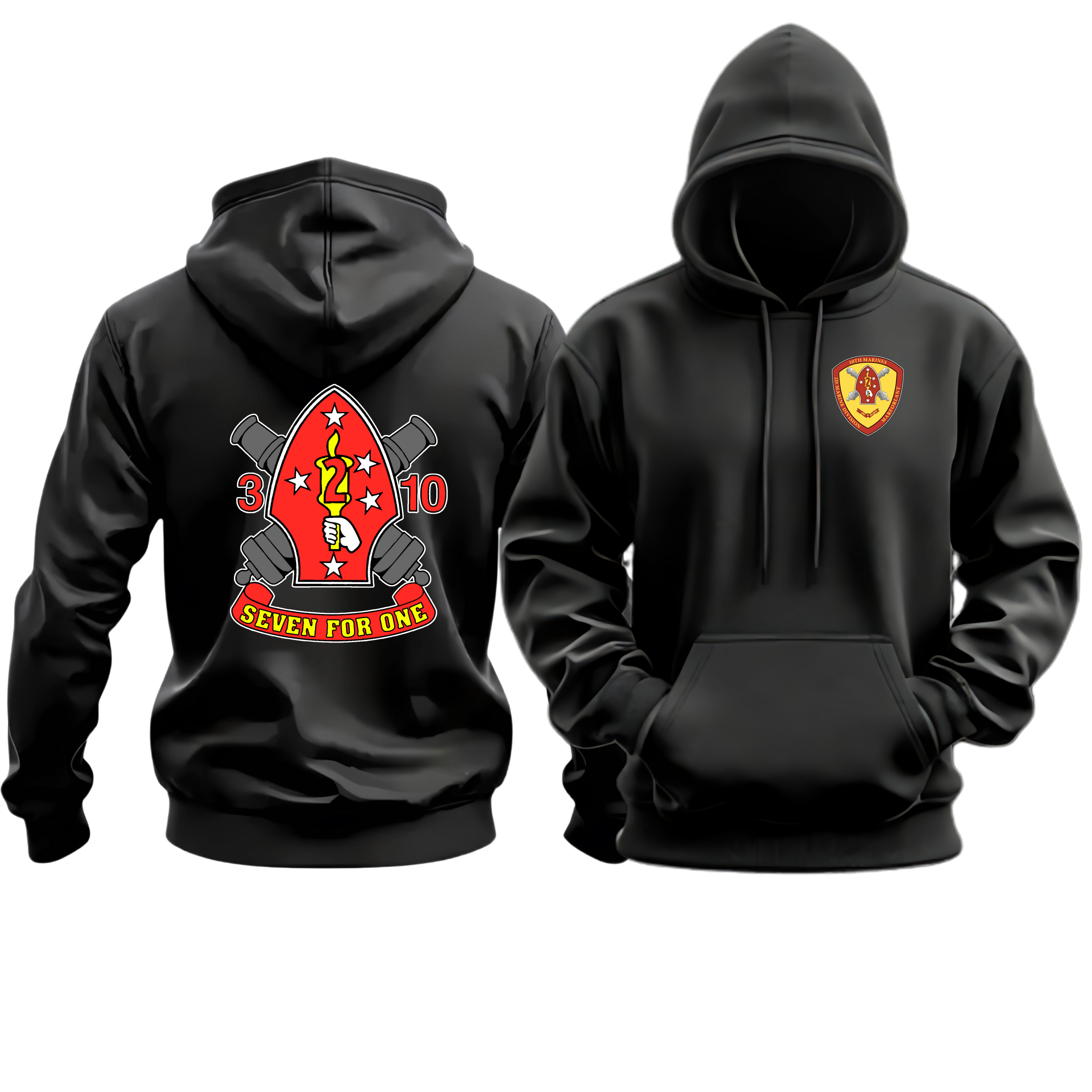 3/10 (3d Battalion 10th Mar/3d Bn 10th Mar), 10TH MAR REG, Marine Corps Hoodie