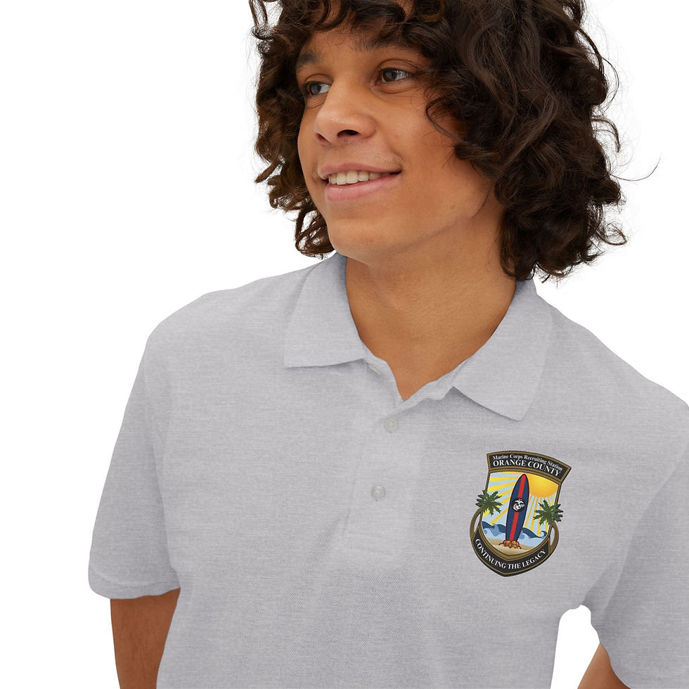 Thumbnail: RS ORANGE COUNTY (Recruiting Station Orange County), USMC, Men's Piqué Polo