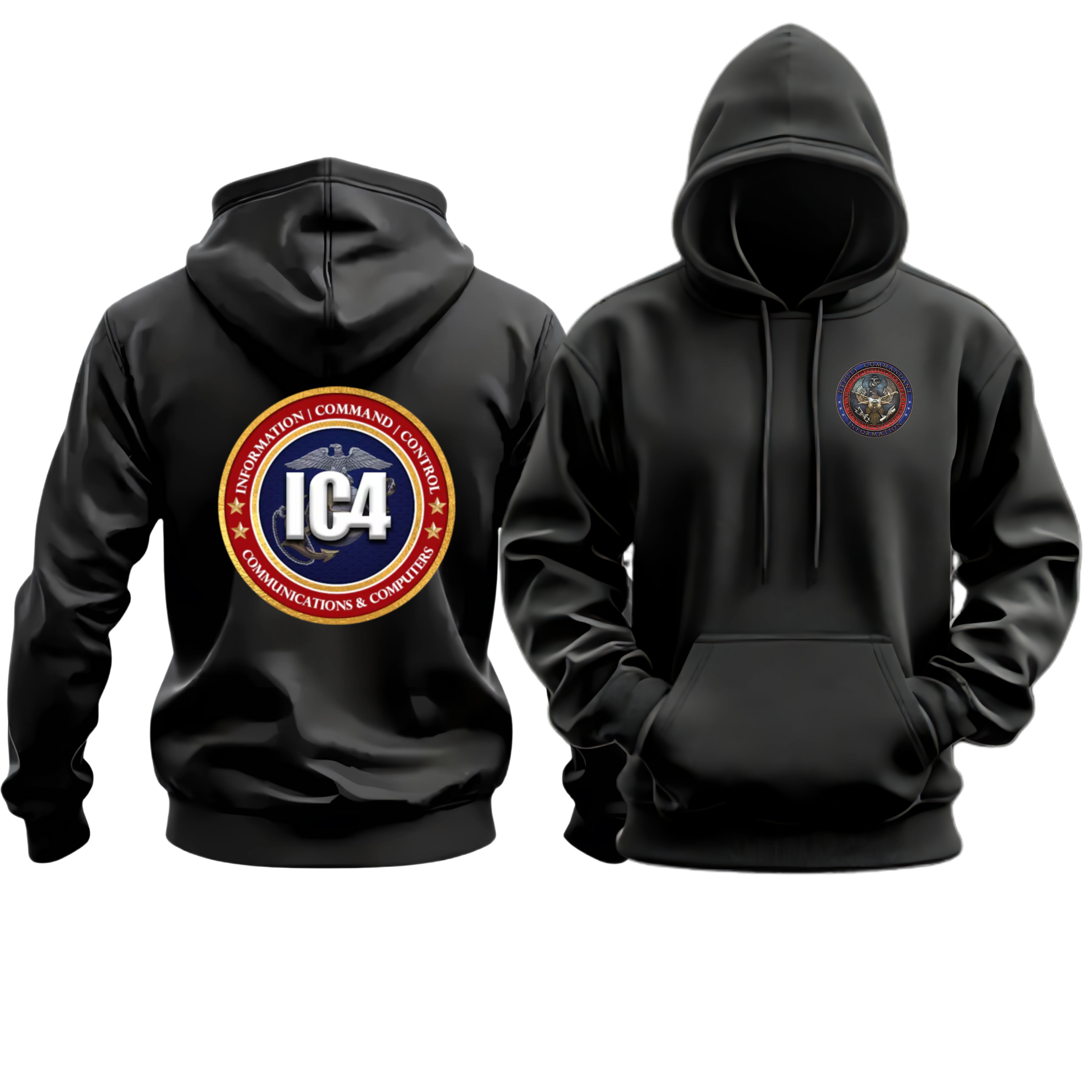 IC4 (INFORMATION COMMAND, CONTROL, COMMS & COMPUTERS), DCI, MARINE CORPS HOODIE
