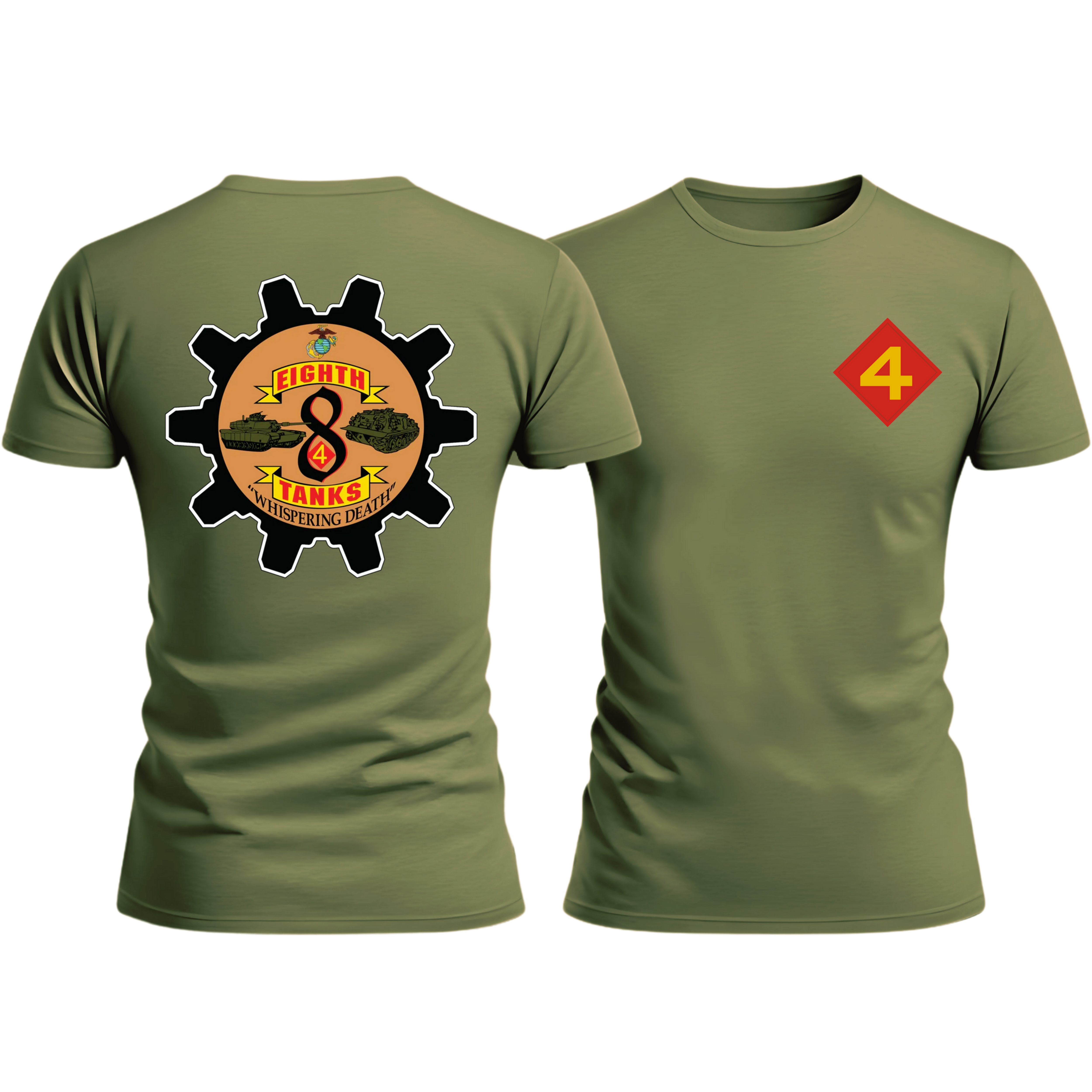 8TH TANKS (8th Tank Battalion), 4TH MAR DIV, Marine Corps T-Shirt