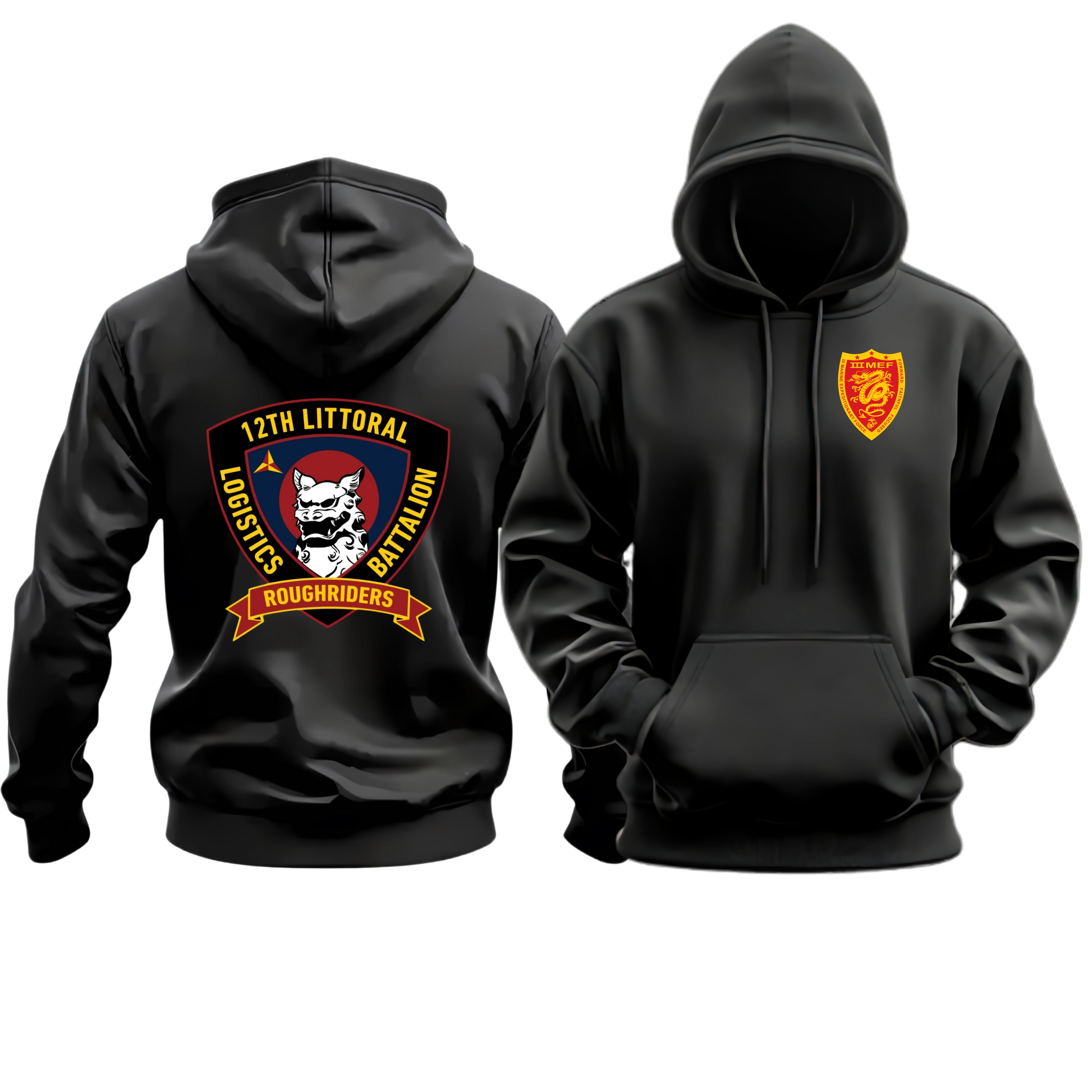 12TH LLB (12TH LITTORAL LOGISTICS BATTALION), III MEF, MARINE CORPS HOODIE