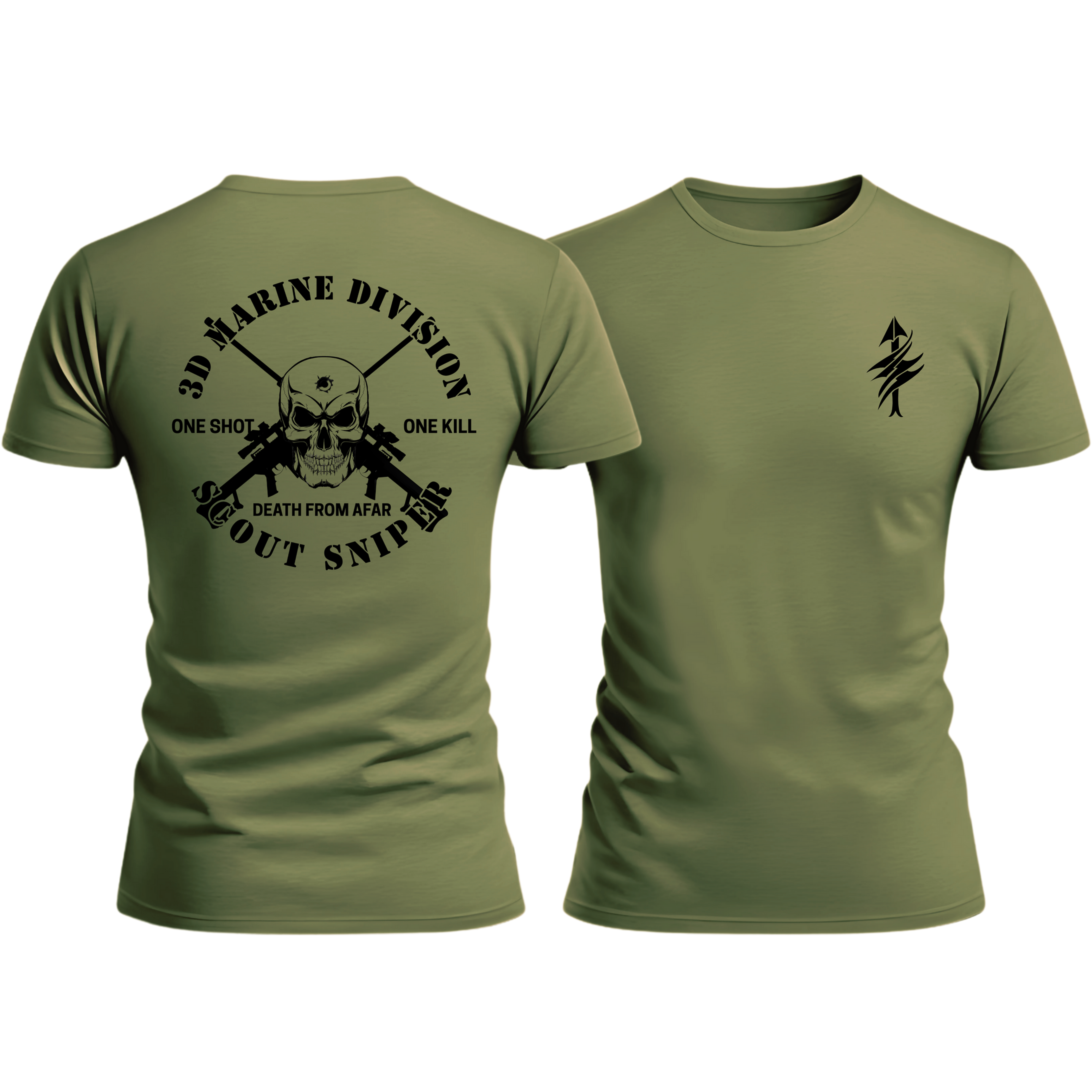 Scout Sniper Platoon (STA PLT/3d Mar Div), Scout Snipers, Marine Corps T-Shirt