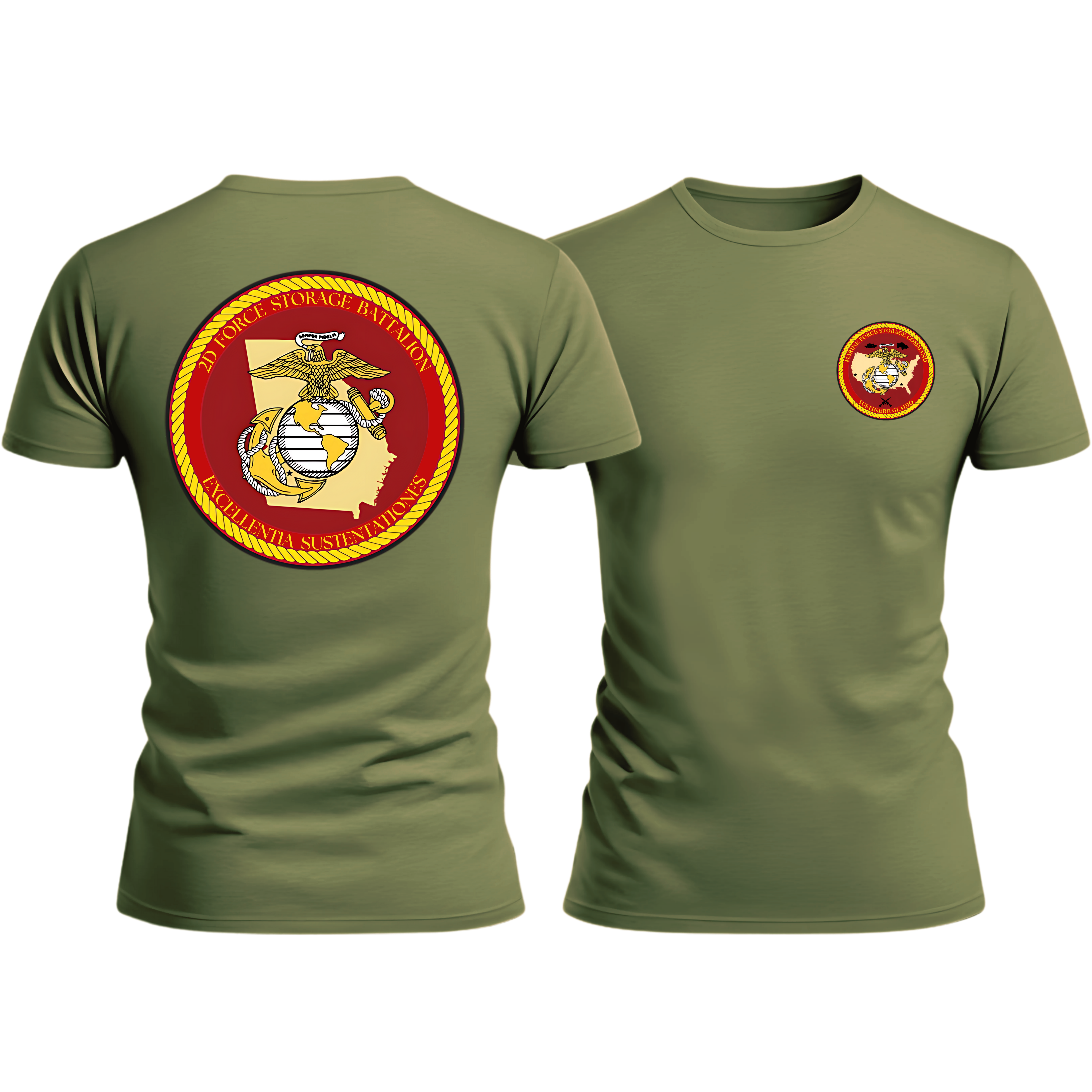 2D FORCE STORAGE BATTALION (2D FSB), MFSC, Marine Corps T-Shirt 
