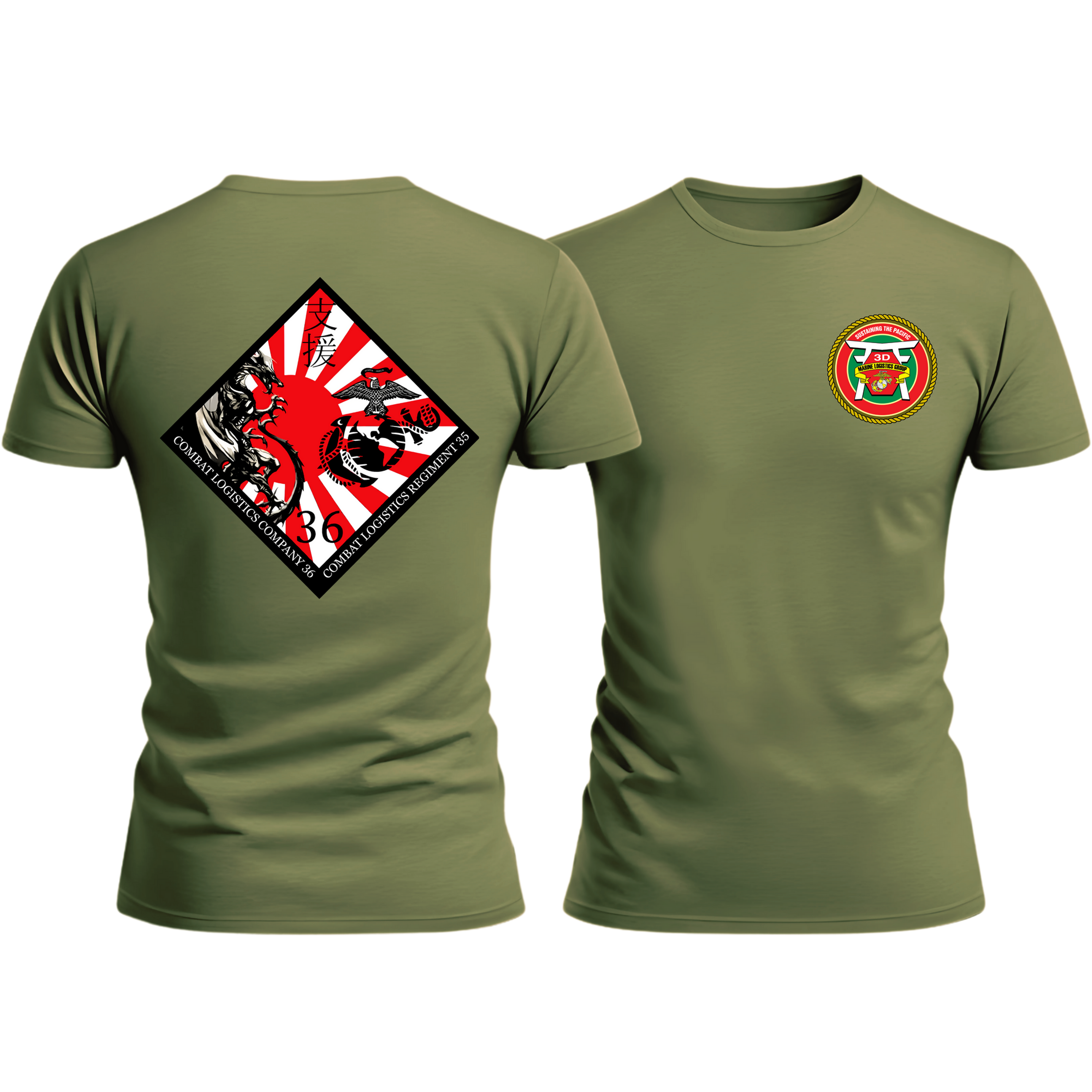 CLC-36 (Combat Logistics Company 36 ALT), 3D MLG, Marine Corps T-Shirt 