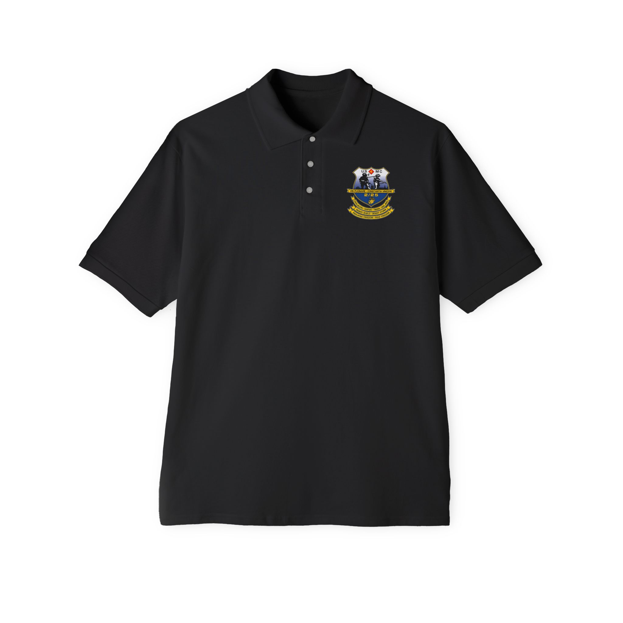 2/25 (2d Battalion 25th Marines/2d Bn 25th Mar), USMC, Men's Piqué Polo