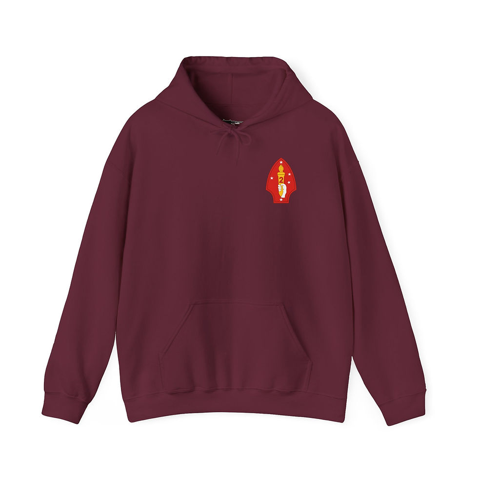 Thumbnail: 2D MAR DIV HQTRS BN (2D MARDIV HEADQUARTERS BN), 2D MAR DIV, MARINE CORPS HOODIE