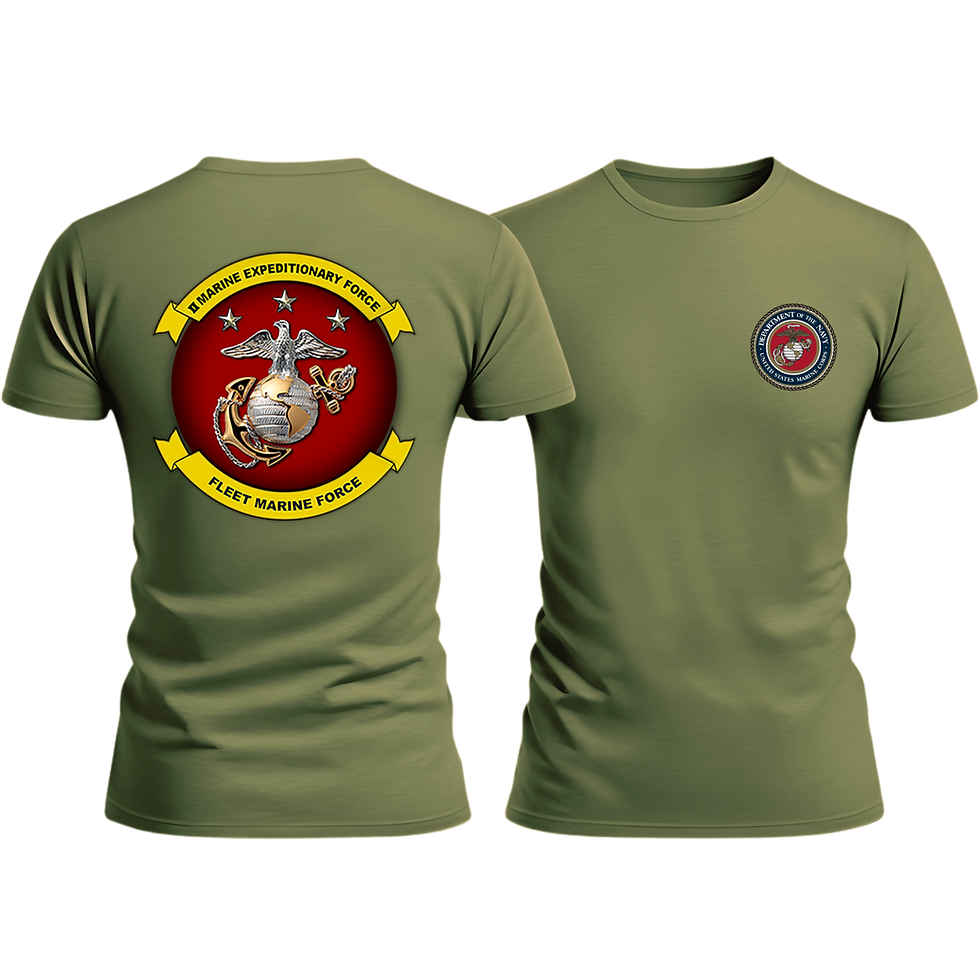 Thumbnail: II MEF (II Marine Expeditionary Force), USMC, Marine Corps T-Shirt 