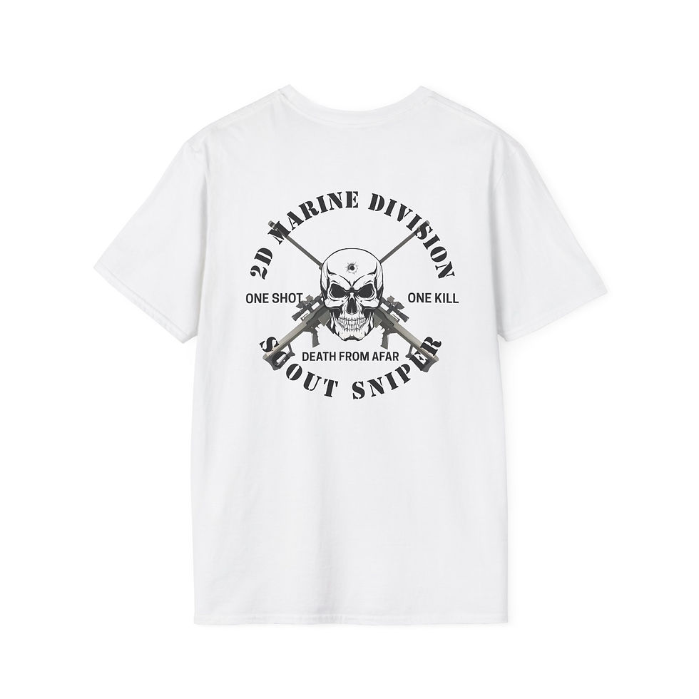 Thumbnail: Scout Sniper Platoon (STA PLT/2d Mar Div), 2D MAR DIV, Marine Corps T-Shirt