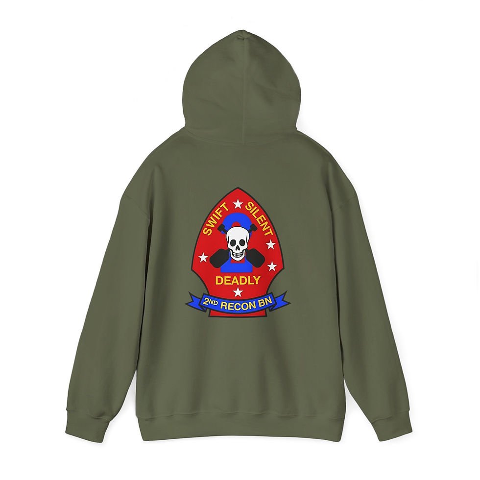 Thumbnail: 2D RECON BN ALT (2D RECONNAISSANCE BATTALION), 2D MAR DIV, MARINE CORPS HOODIE