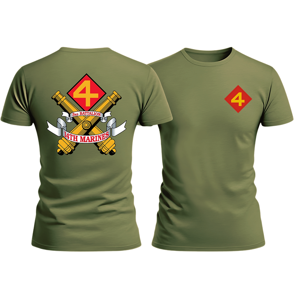 Thumbnail: 3/14, 4TH MAR DIV, Marine Corps T-Shirt 