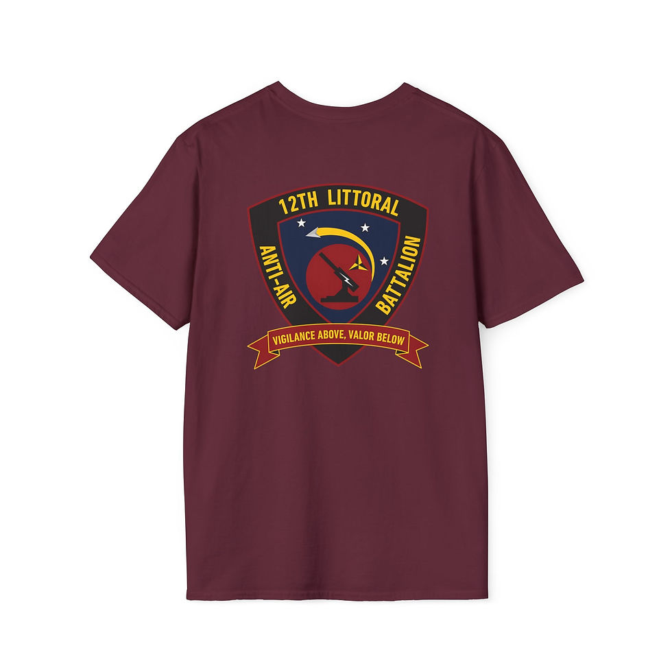 Thumbnail: 12TH LAAB (12th Littoral Anti-Air Battalion), 12TH MLR, Marine Corps T-Shirt 